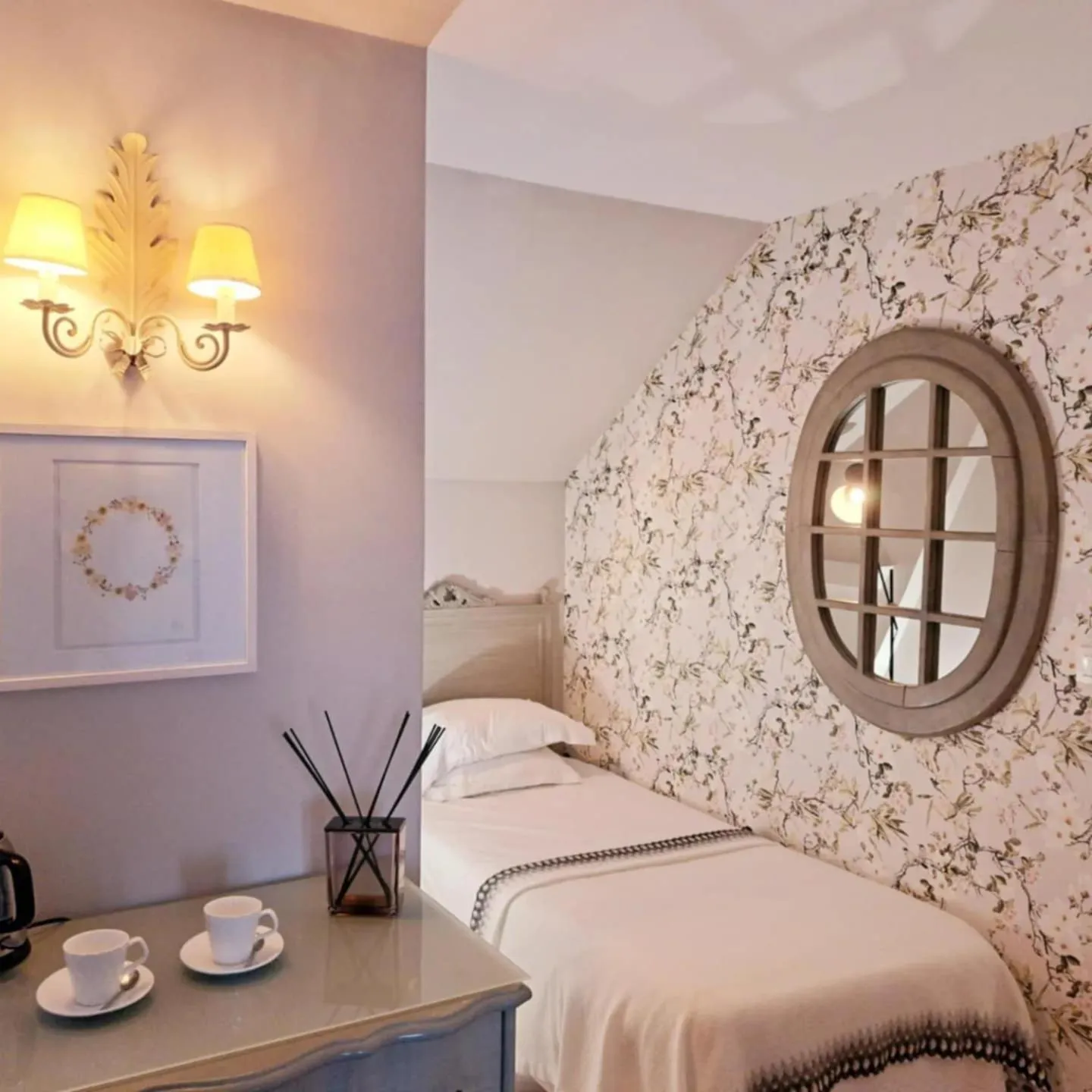 Property building, Bed in Hôtel Traiteur Les Ormes, The Originals Relais