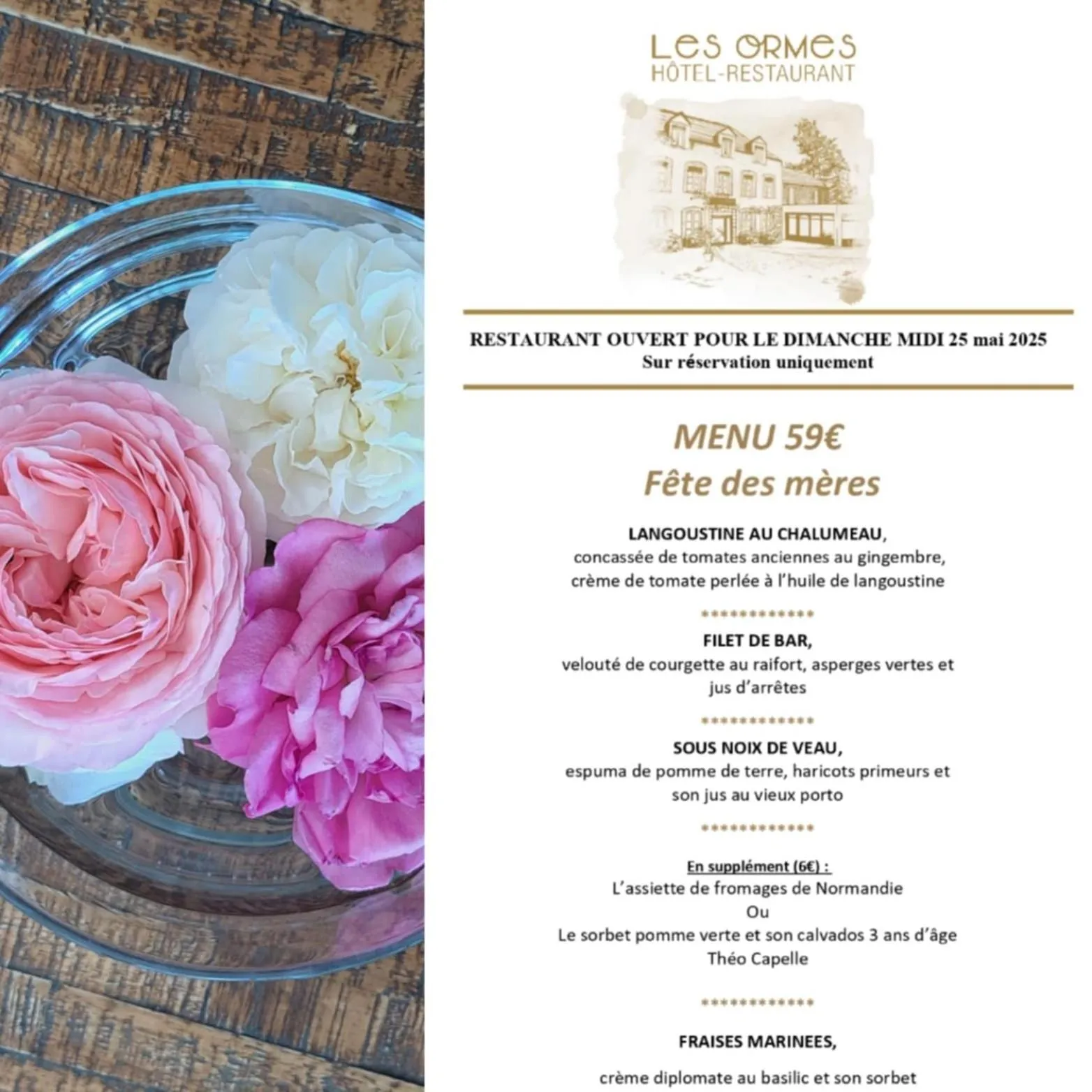 Restaurant/places to eat in Hôtel Traiteur Les Ormes, The Originals Relais