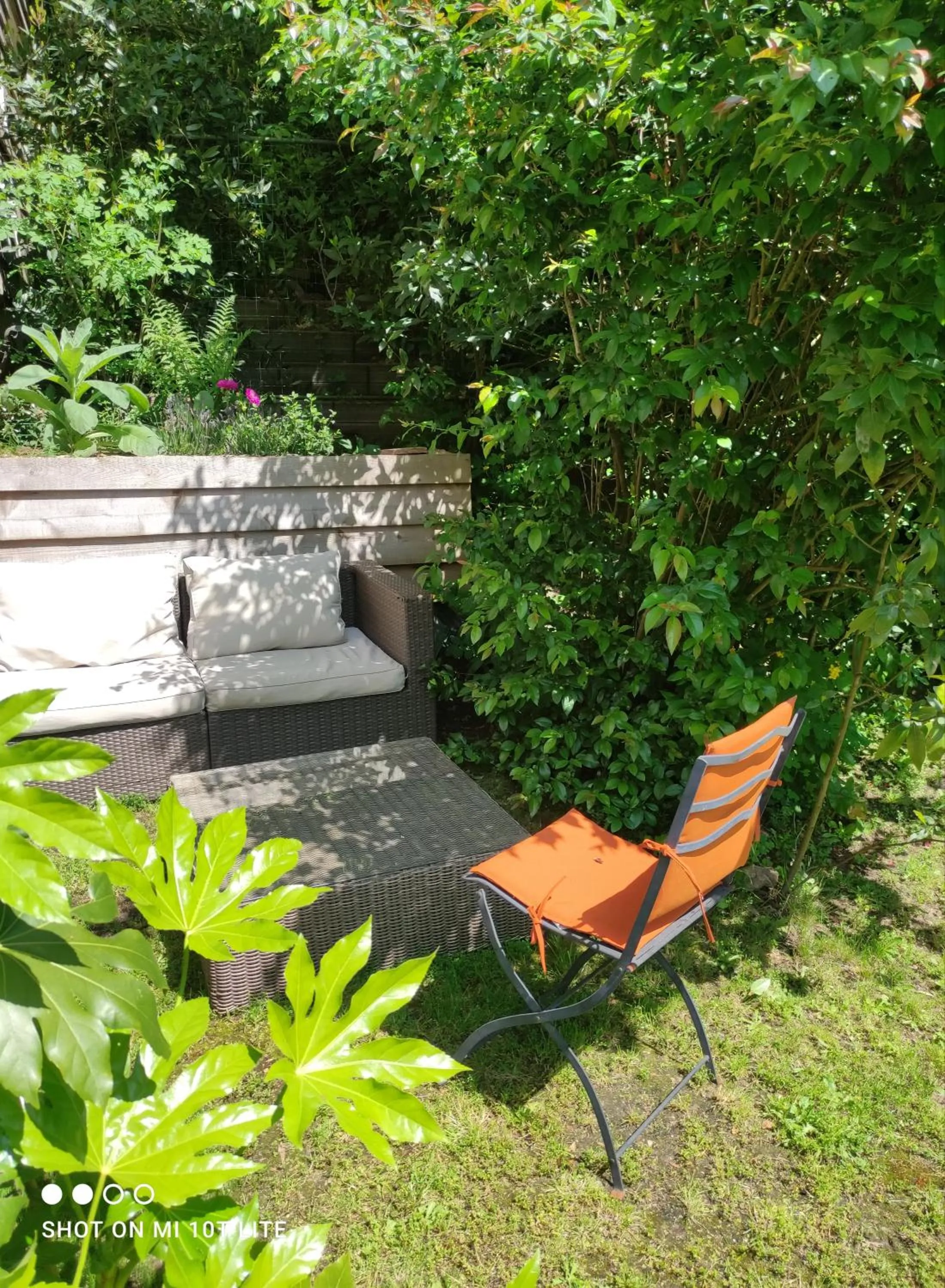 Garden view in Maison des Bois