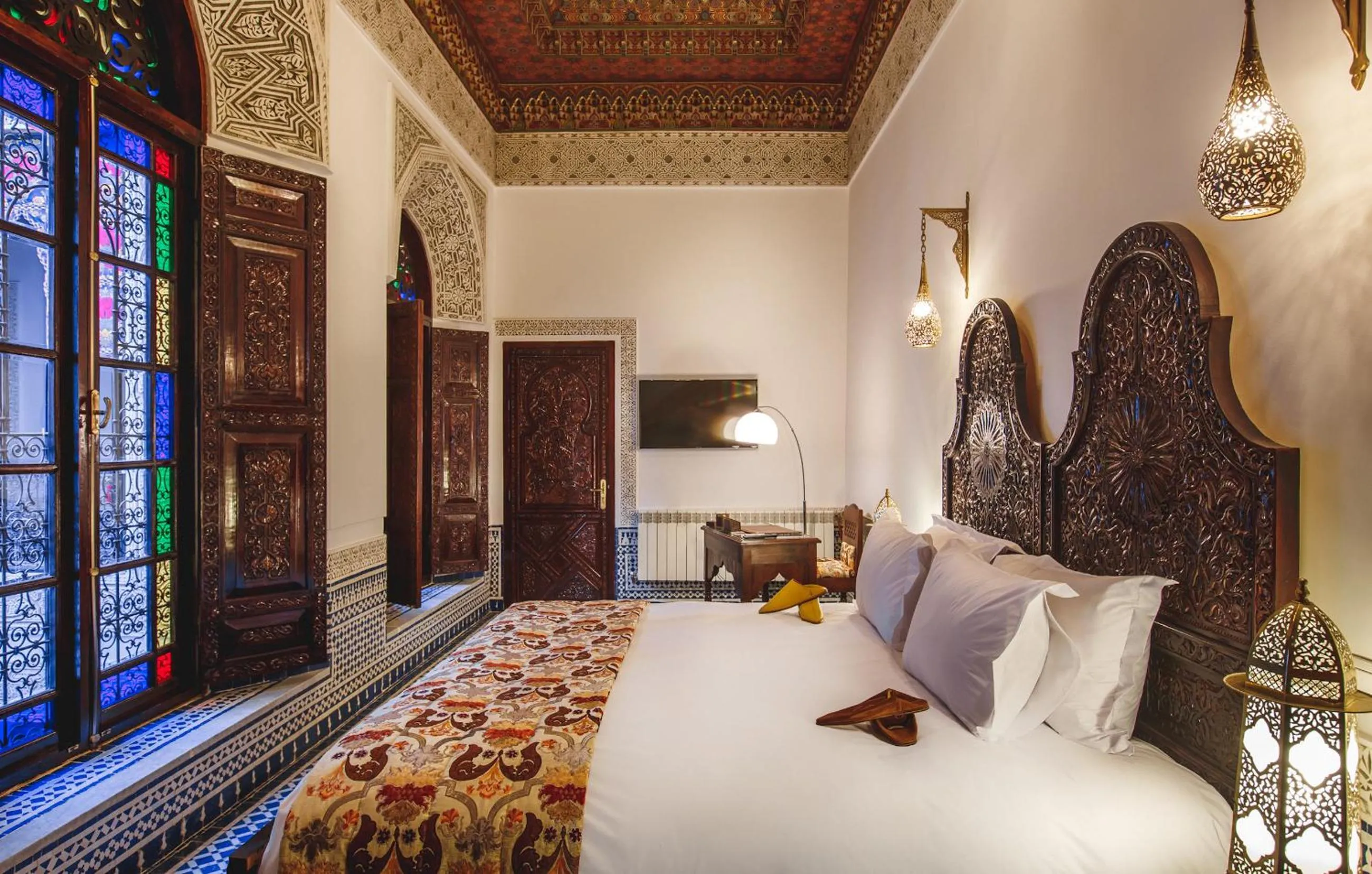 Bedroom, Bed in Riad Fes Maya Suite & Spa