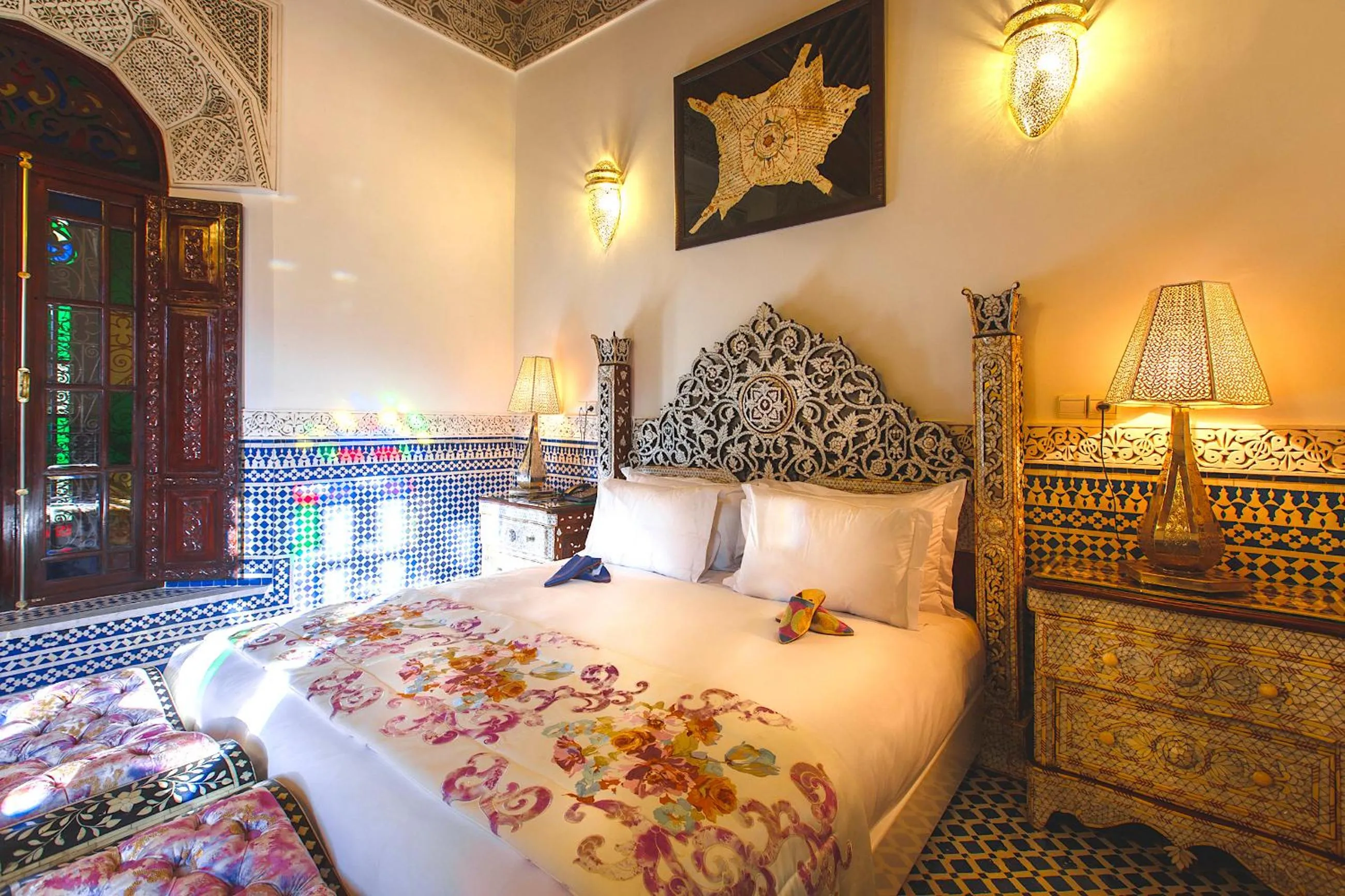 Bedroom, Bed in Riad Fes Maya Suite & Spa