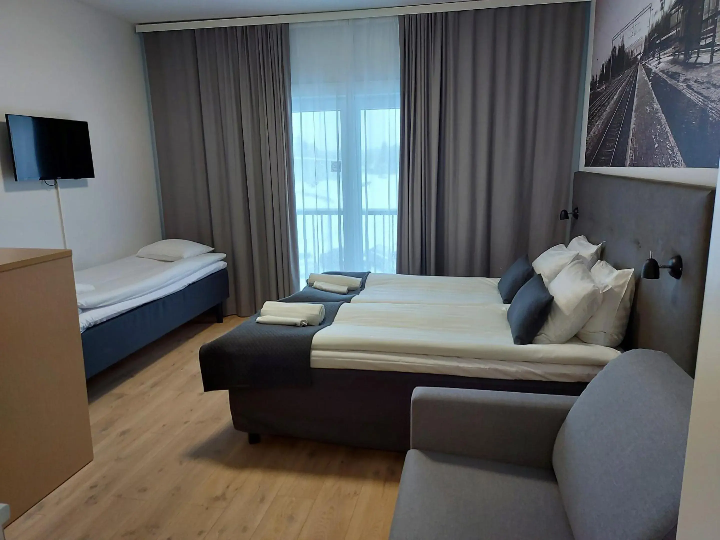 Bedroom, Bed in Forenom Aparthotel Kempele Bedroom, Bed in Forenom Aparthotel Kempele