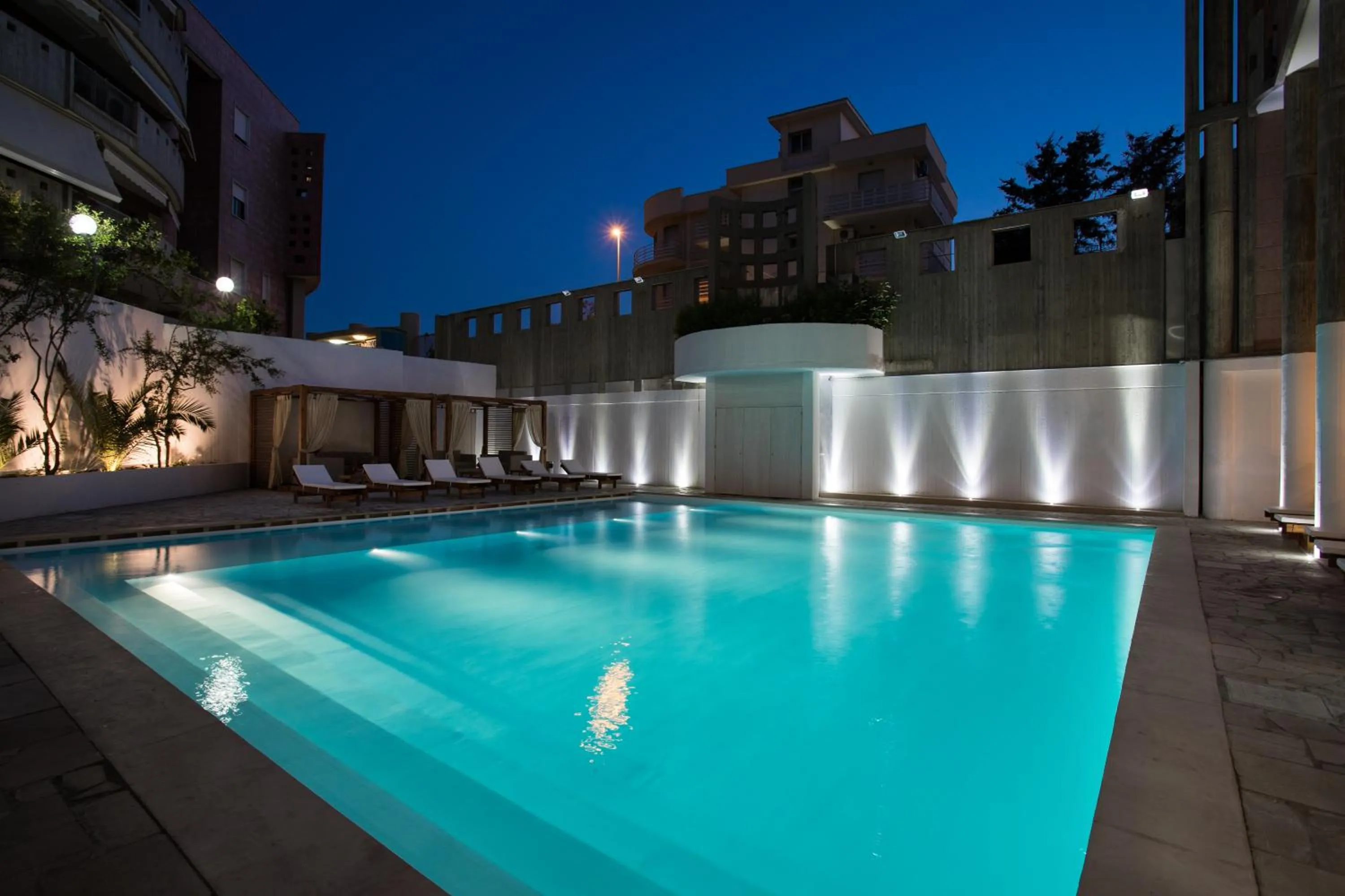 Pool view in Seven Suite B&B