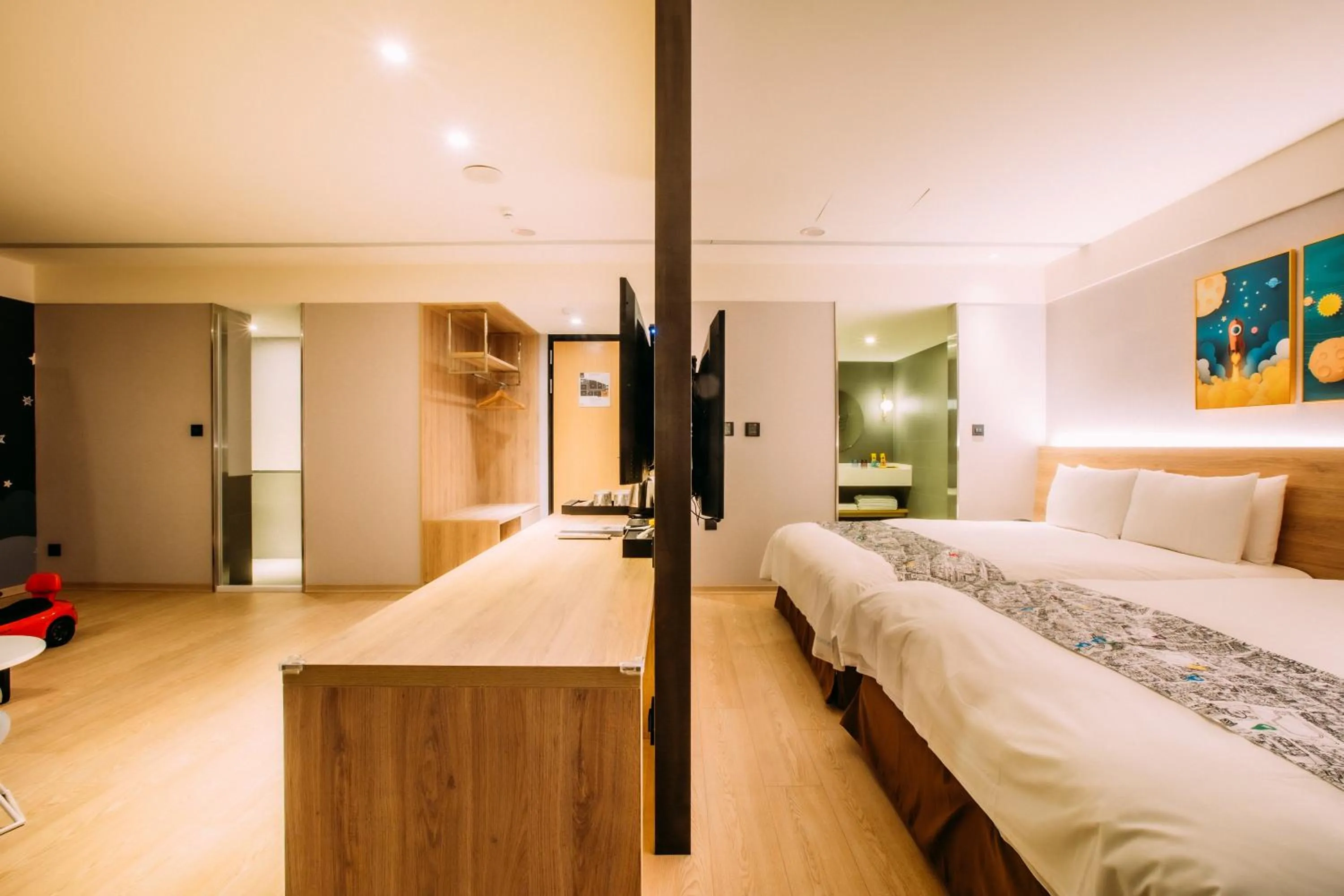 Toilet, Bed in Mega Hotel