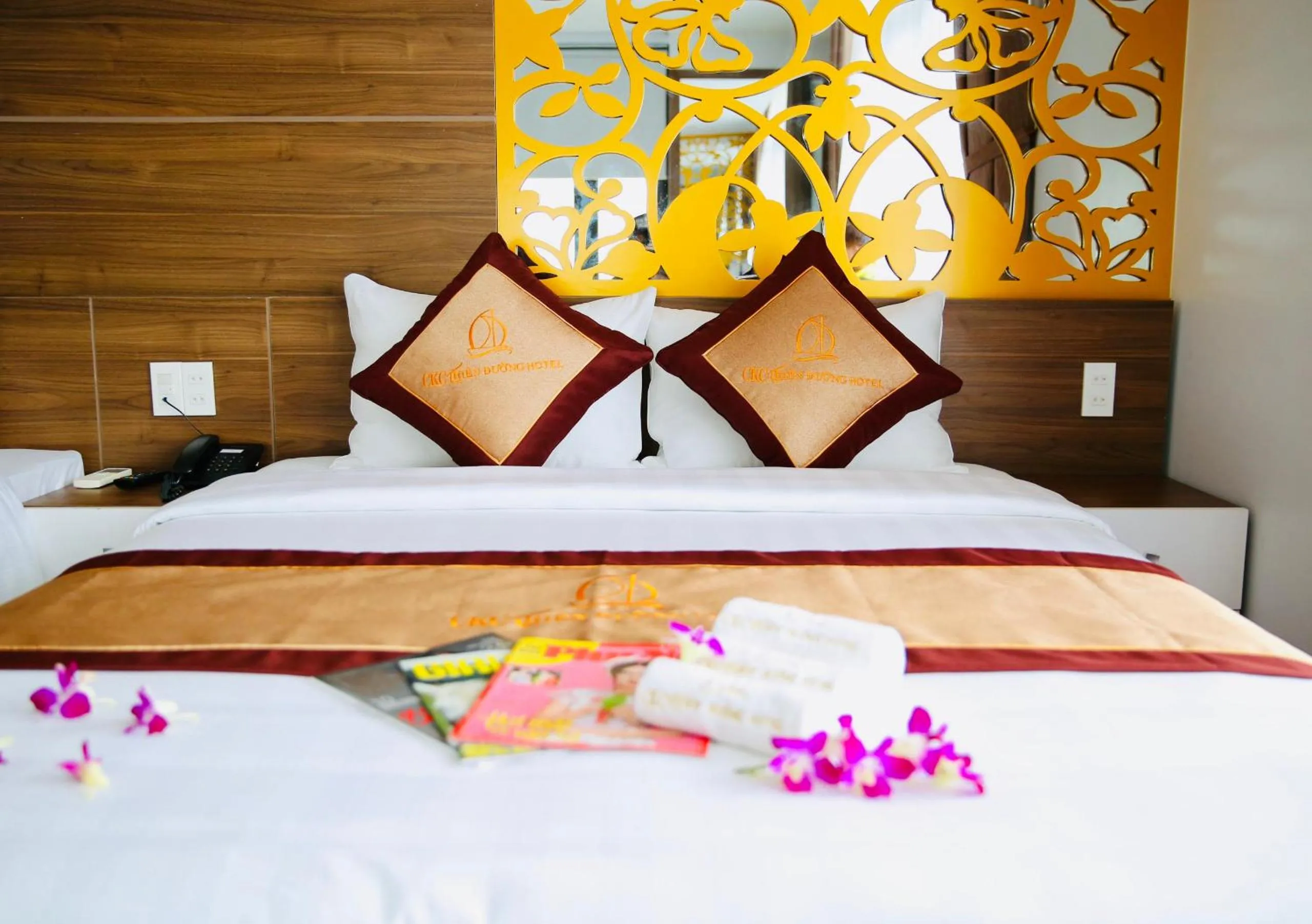 Bed in CKC Thien Duong Hotel