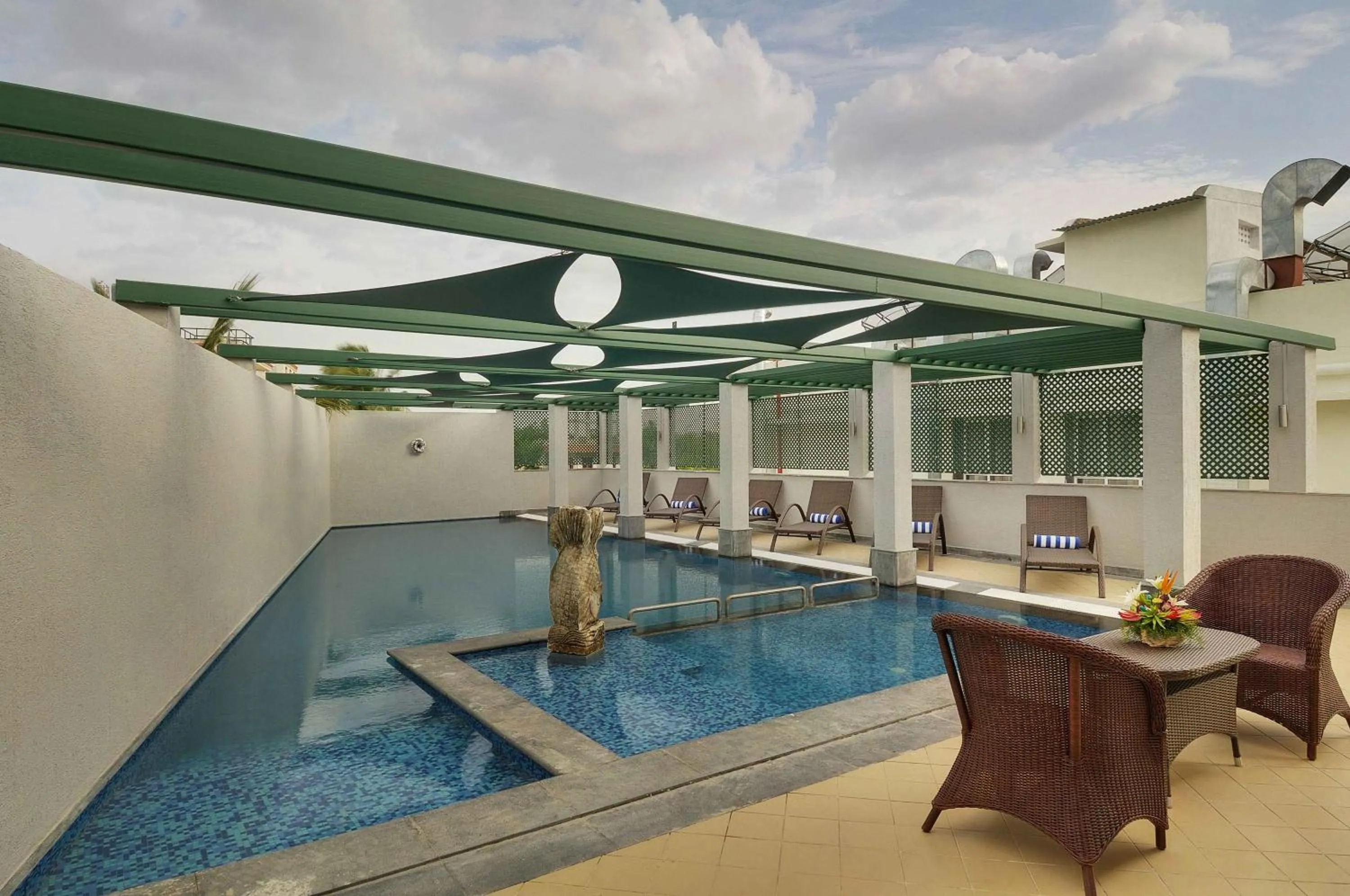 Pool view in GeeKay Millenniaa