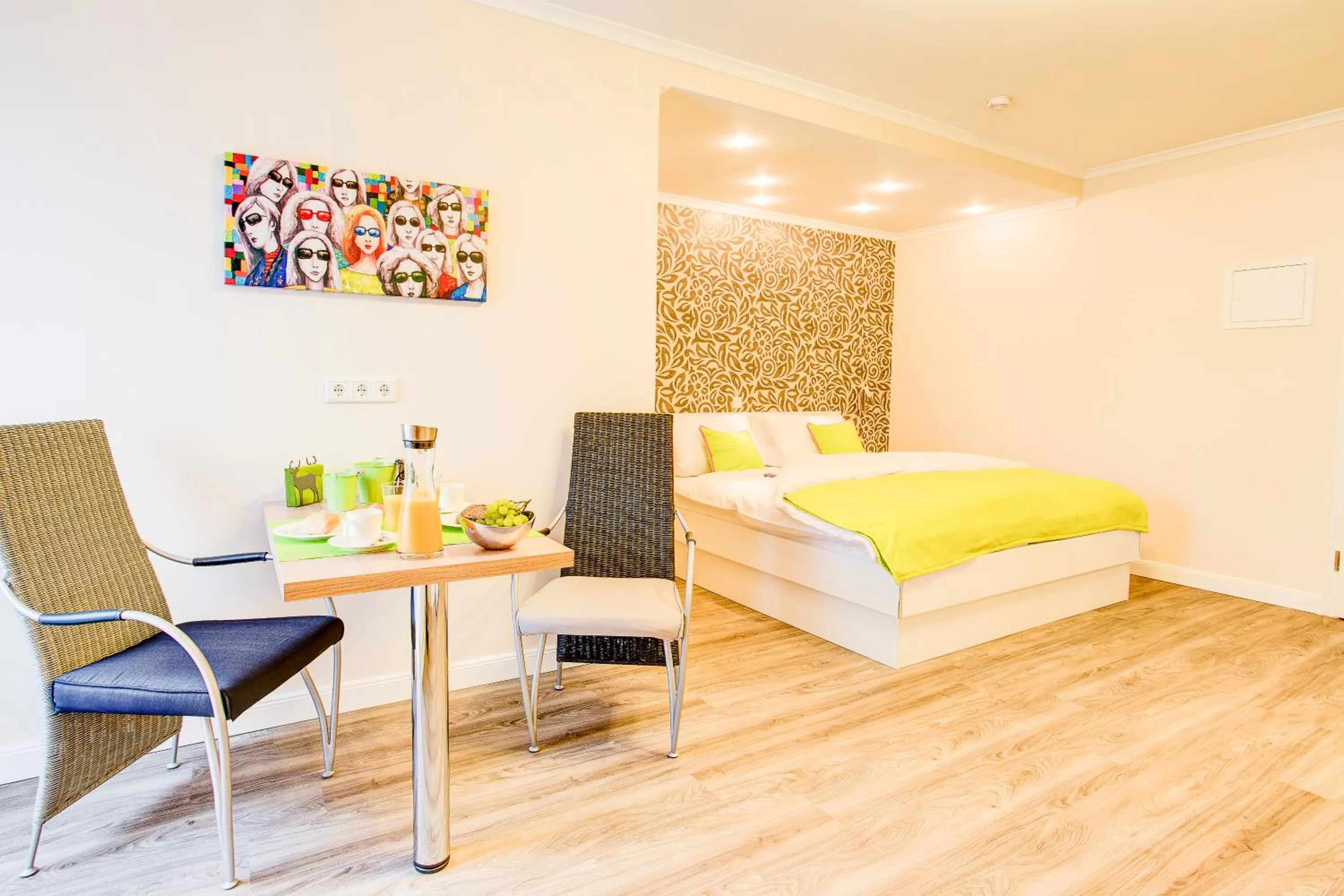 Decorative detail, Bed in Weyher Aparthotel