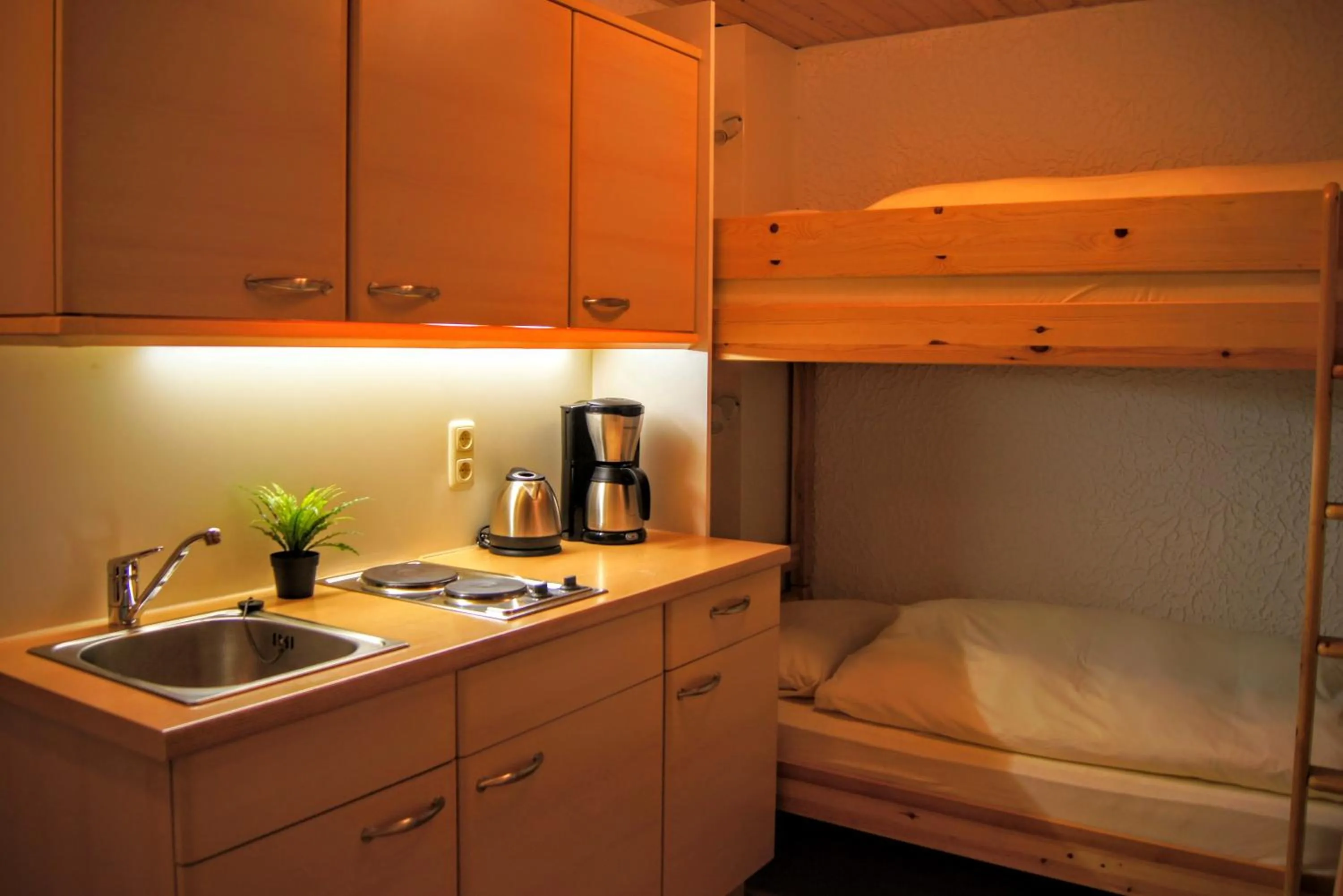 Kitchen or kitchenette, Bed in Bavarian Holiday Hideaway