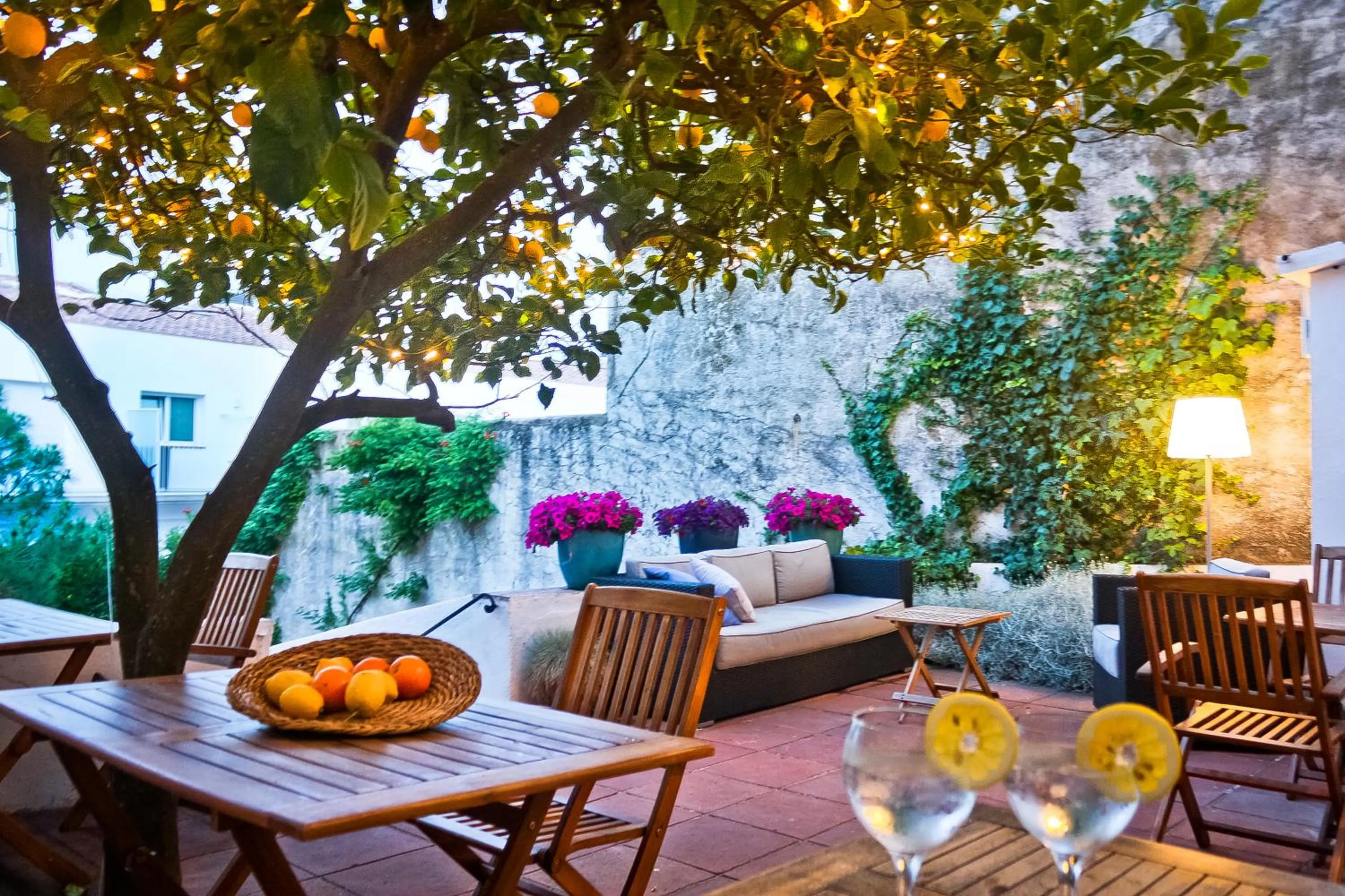 Patio in Hotel Casa Calella