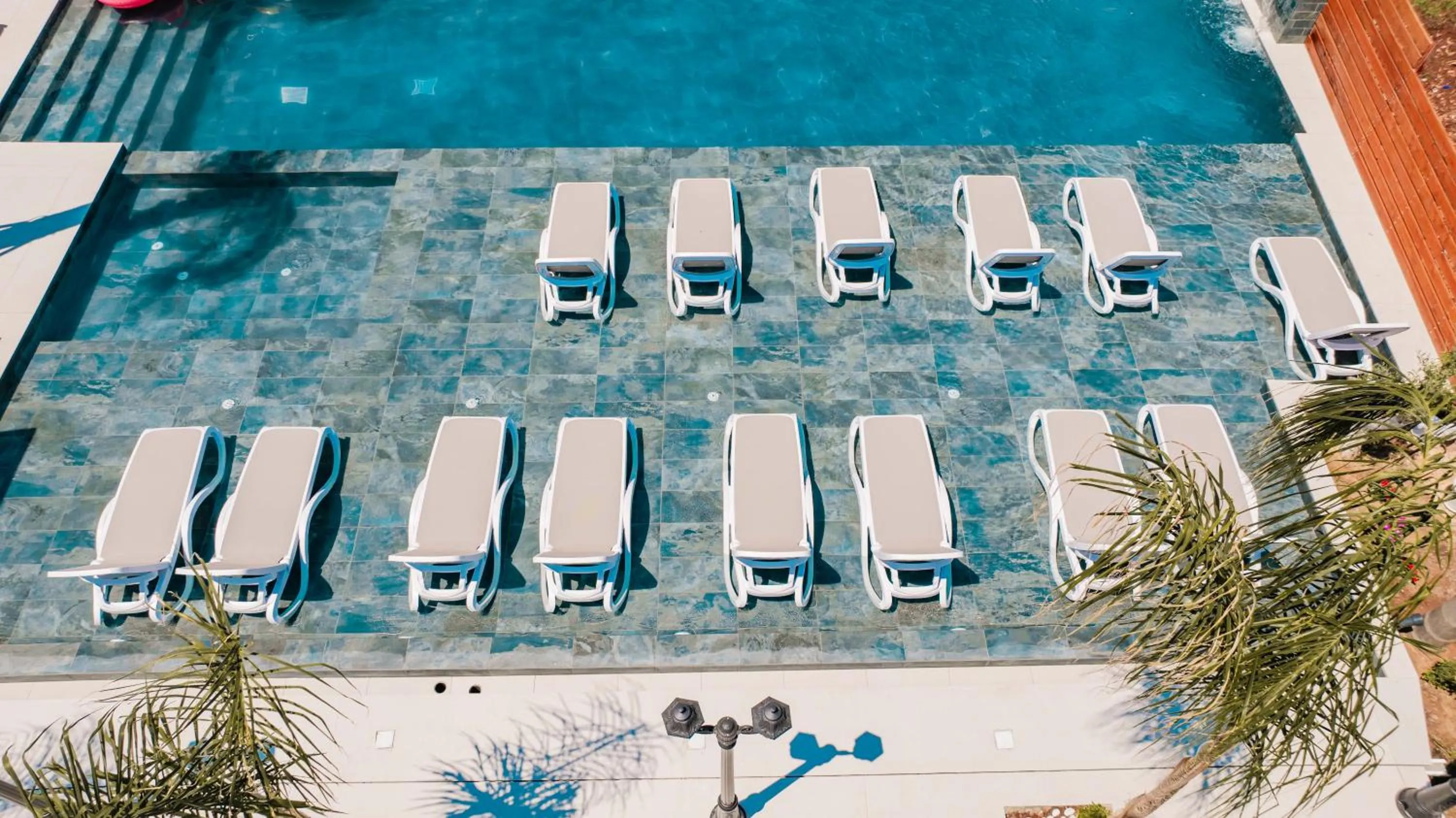 Pool view in Ksamil Central Park Hotel