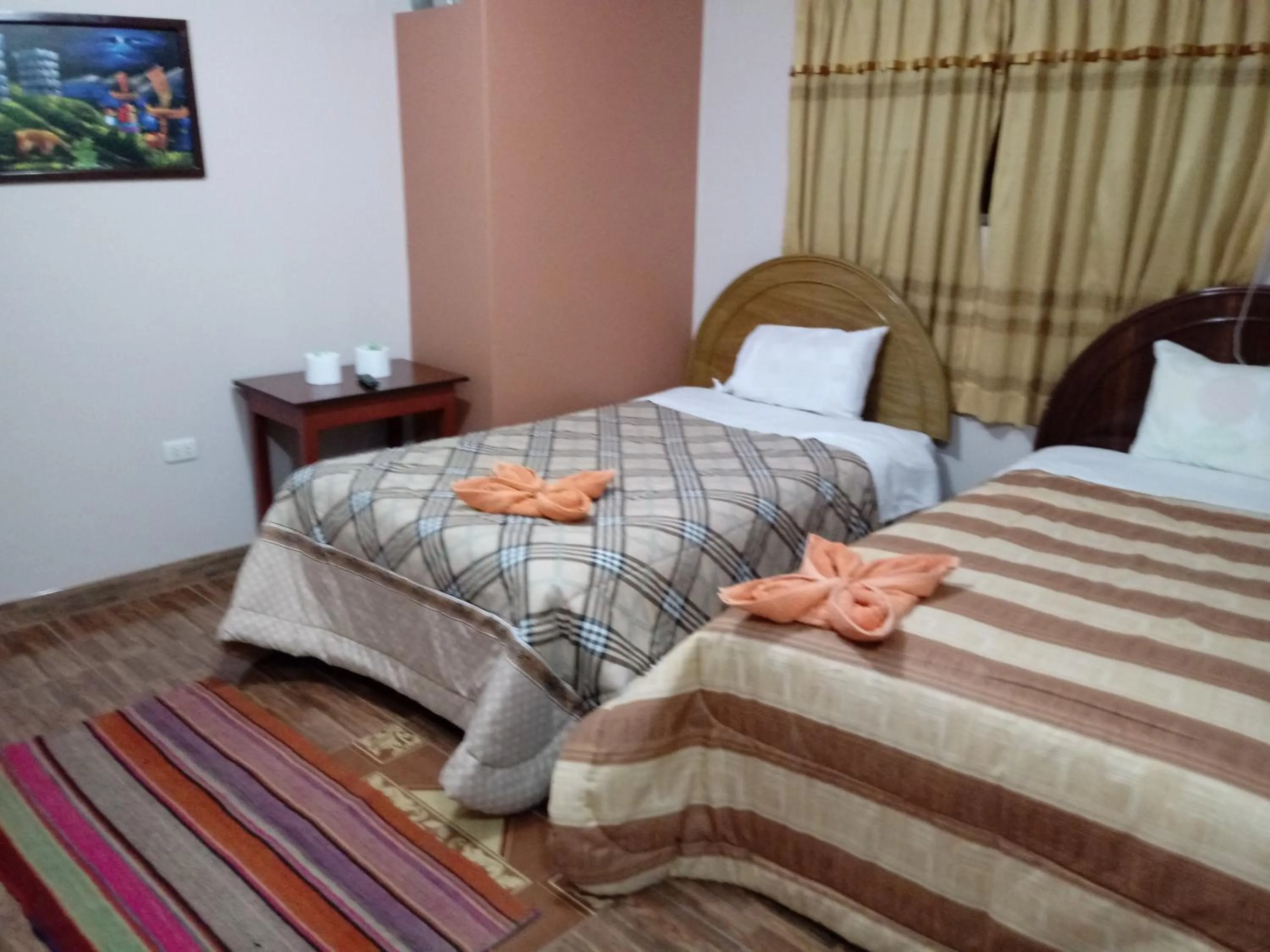 Bed in Hostal Inkawatana Inn
