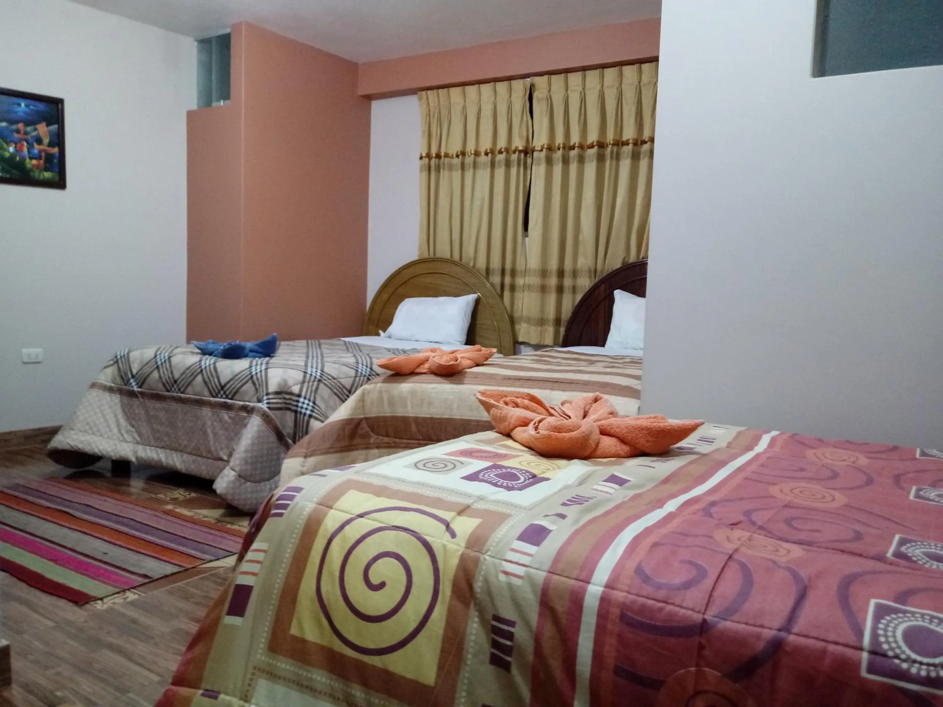 Bed in Hostal Inkawatana Inn