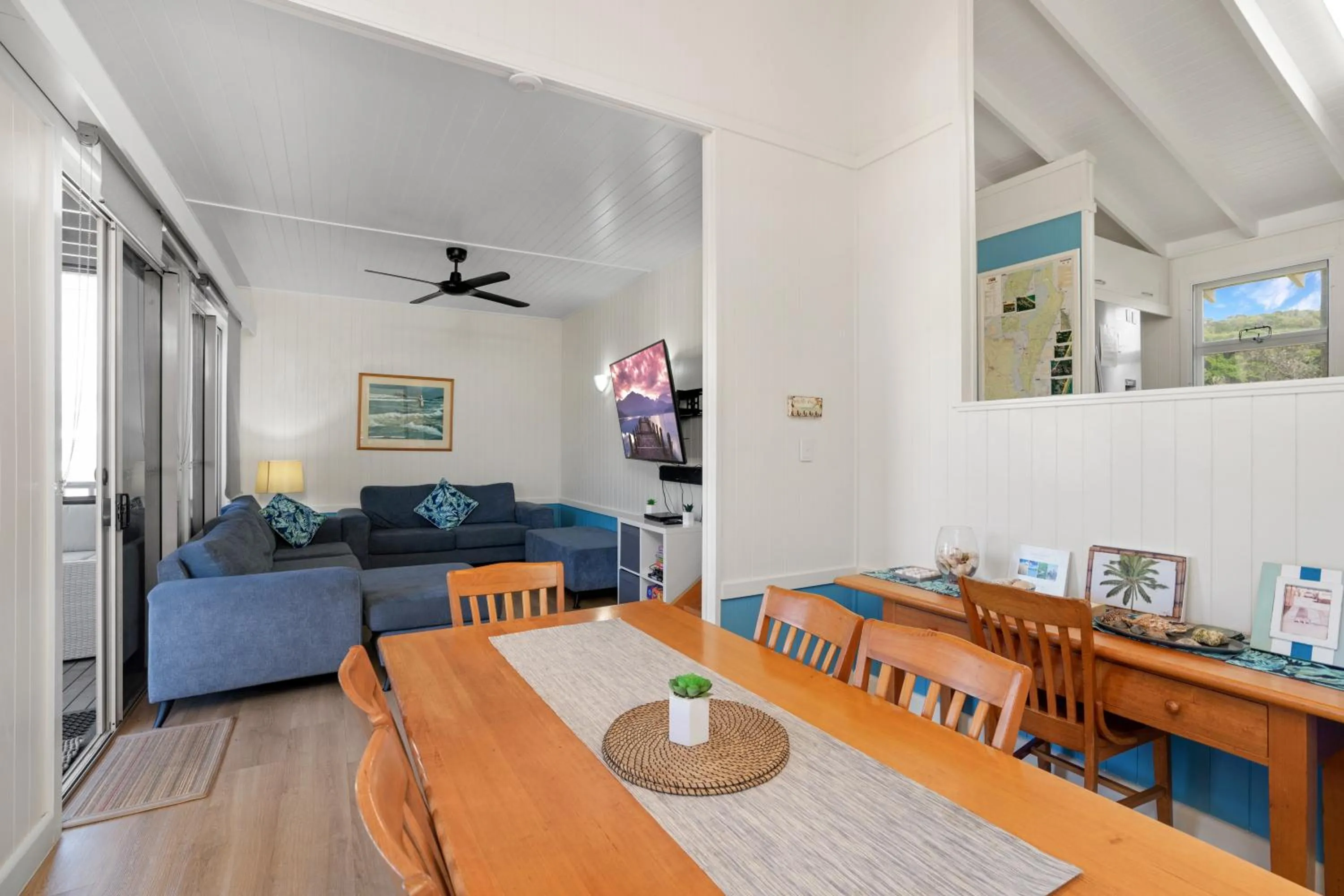 Living room in K'gari Beach Houses