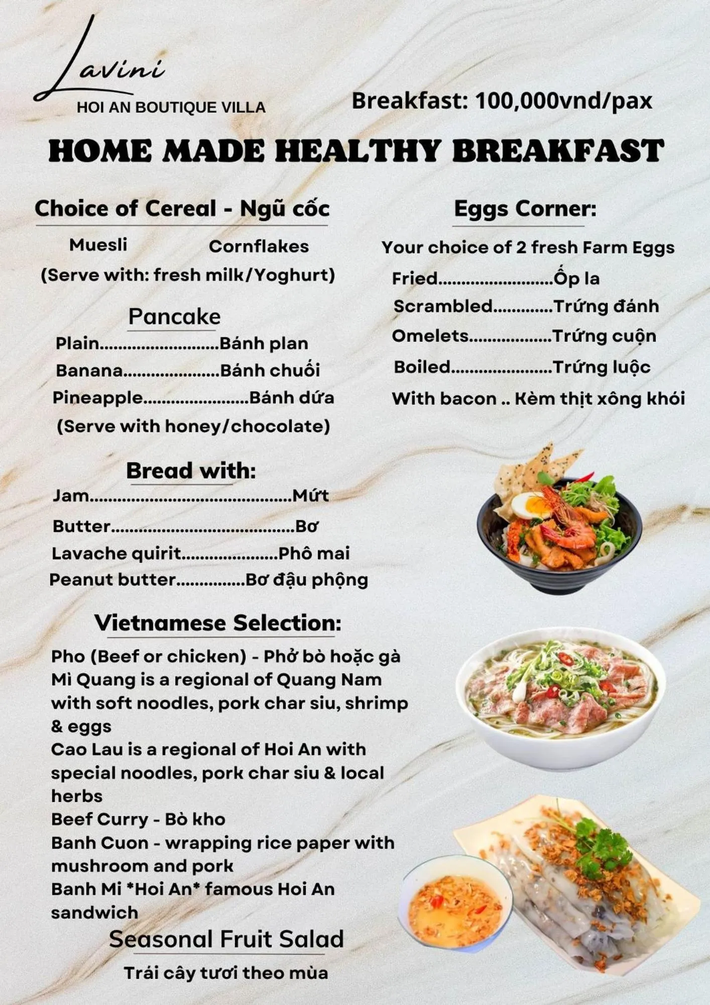 Restaurant/places to eat in Lavini Hoian Boutique Villa