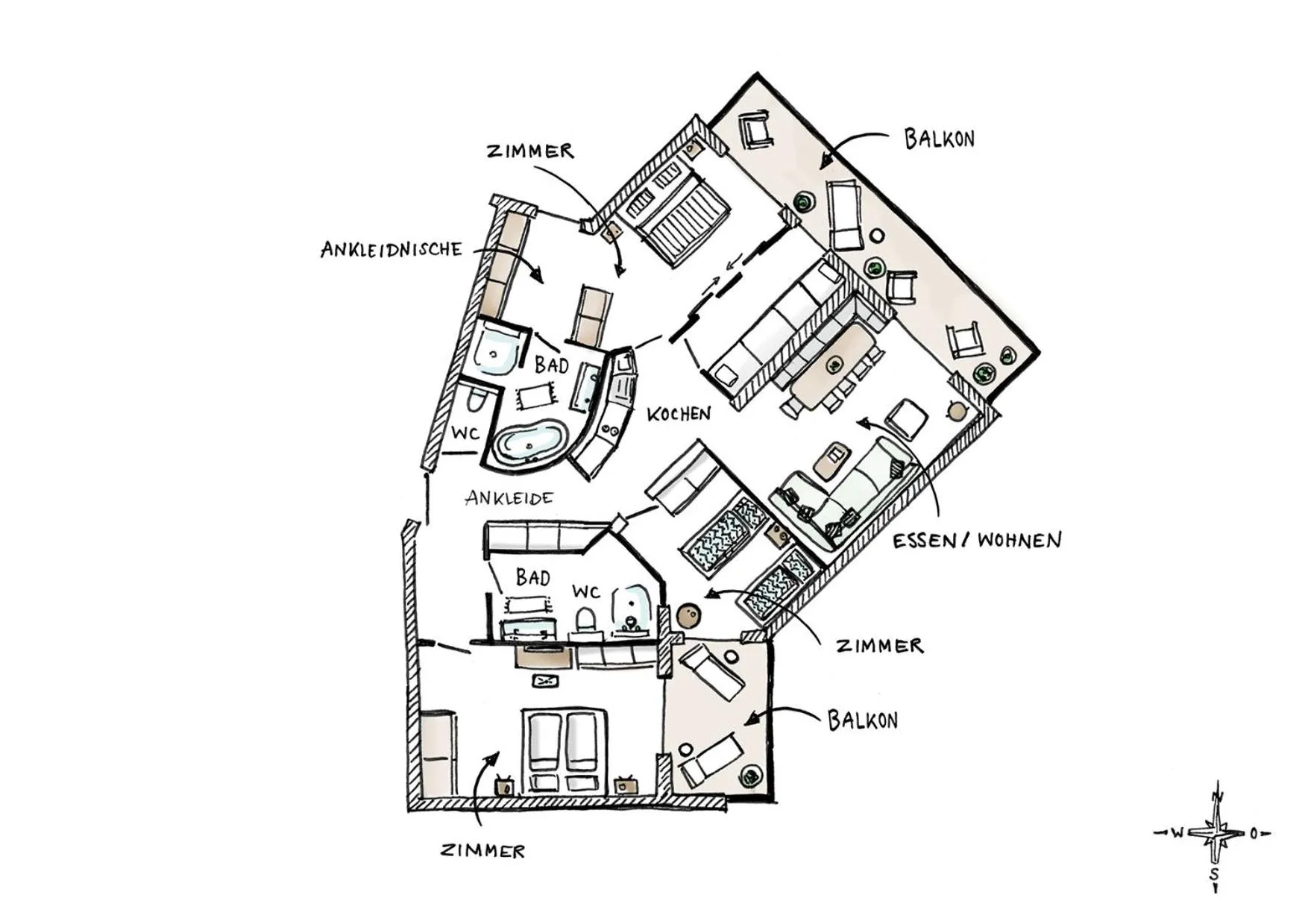 Photo of the whole room in Kaiserlodge