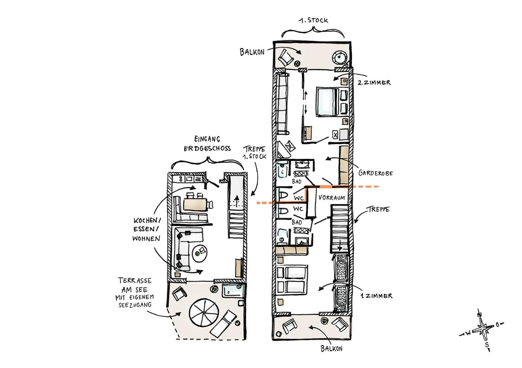 Photo of the whole room in Kaiserlodge
