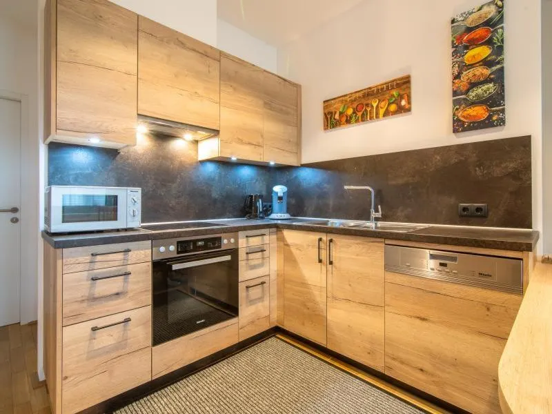 Kitchen or kitchenette in Gasthof Zum Stollhofer