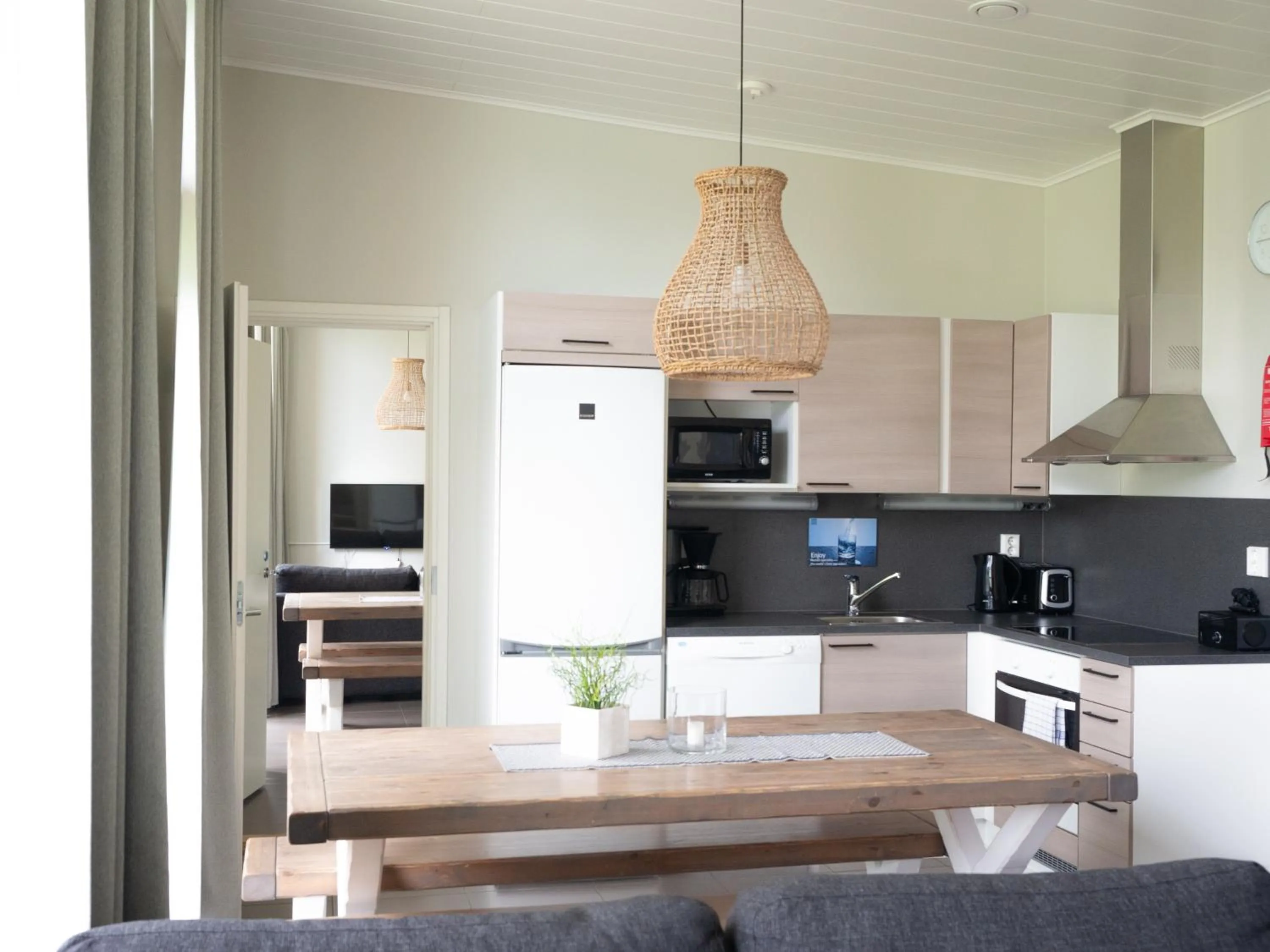 kitchen in Nallikari Seaside Villas