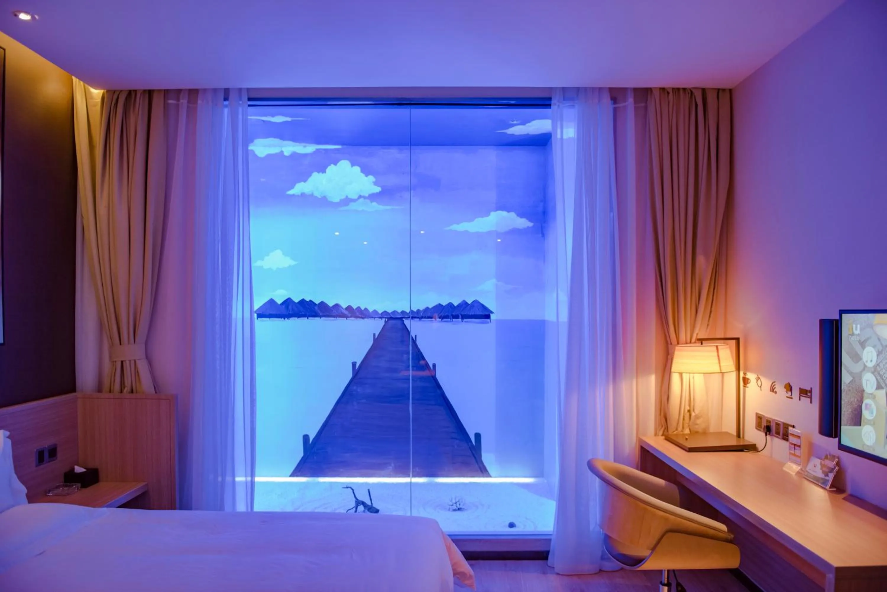 Bed in IU Hotel Ruoyang Yiyang Wenhua Road