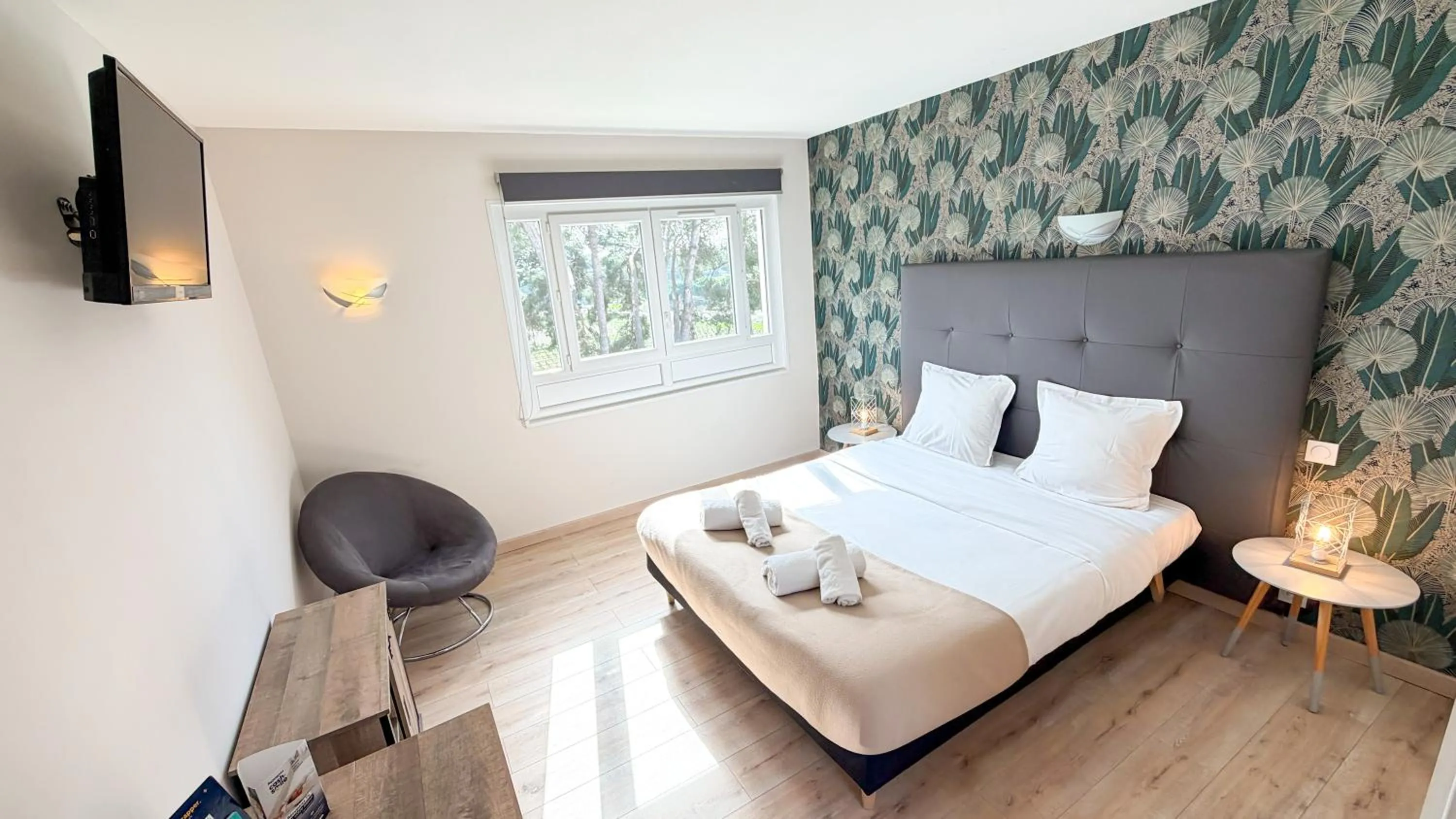 Bedroom, Bed in Hotel Les Rocailles