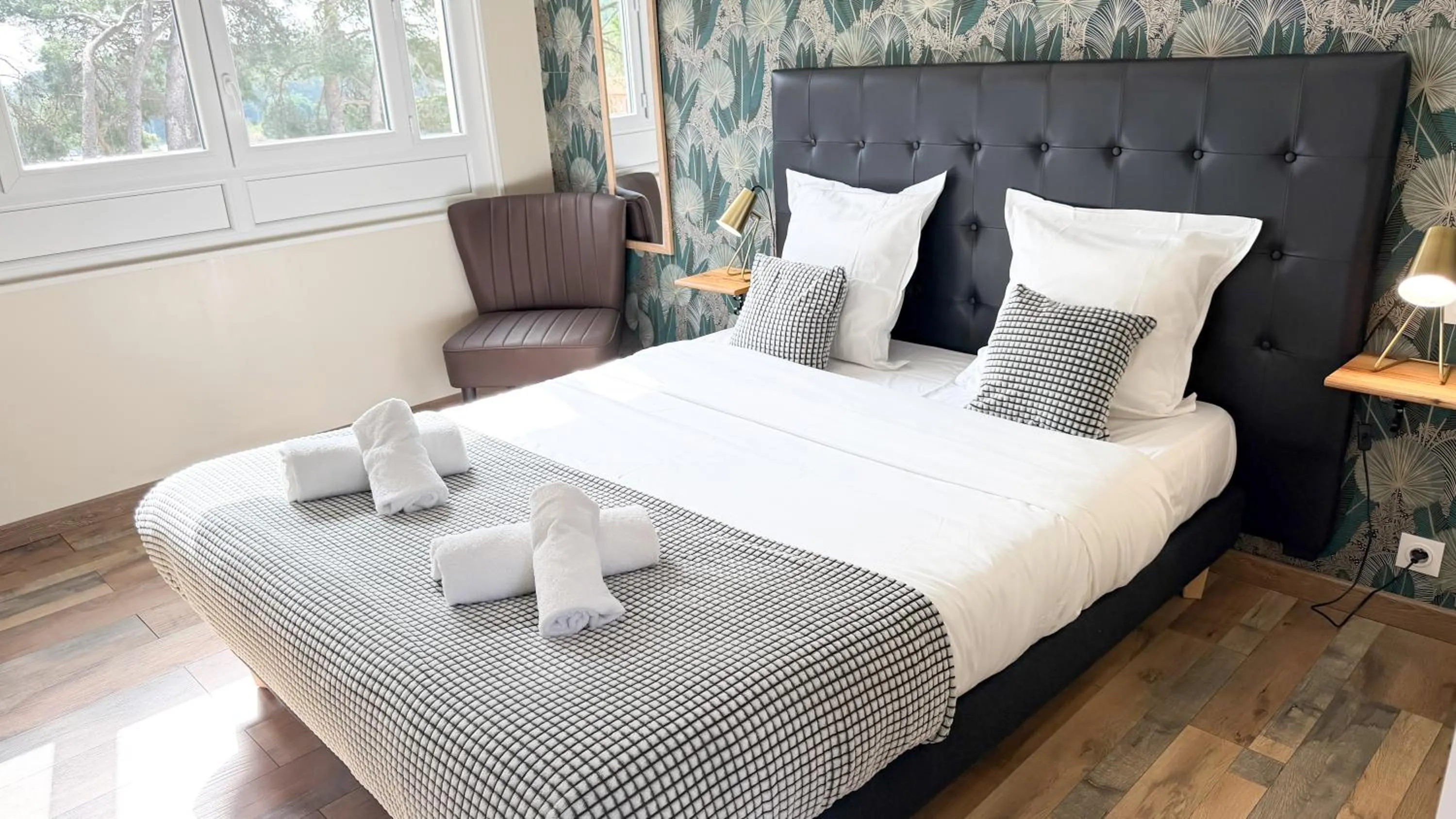 Bedroom, Bed in Hotel Les Rocailles