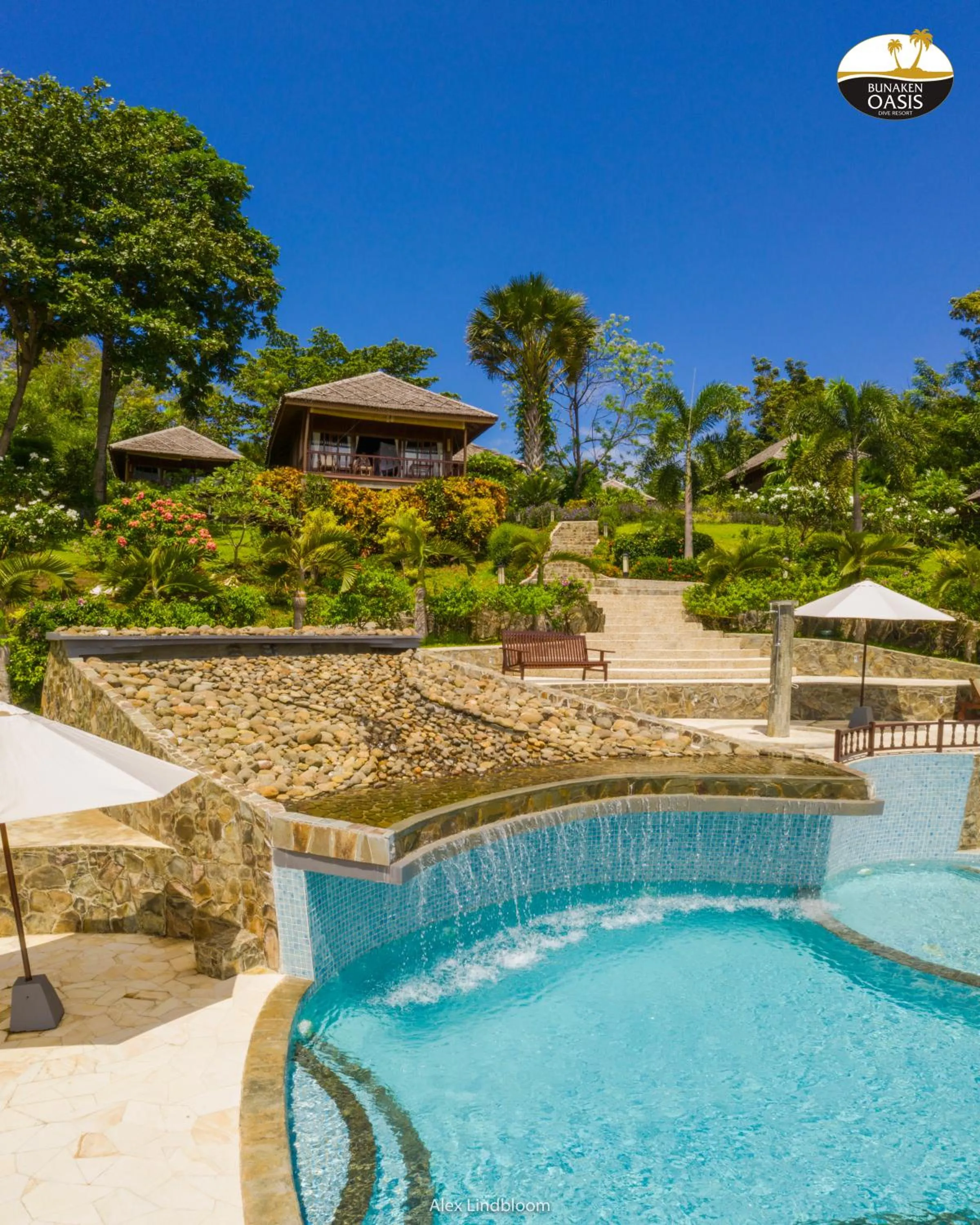 Pool view in Bunaken Oasis Dive Resort and Spa