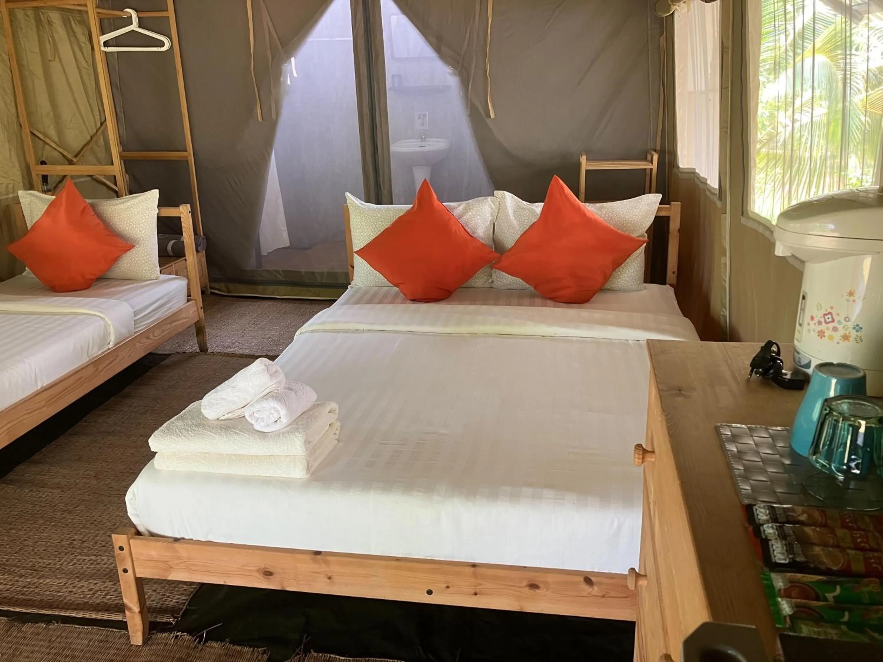 View (from property/room), Bed in Naivacha Tent Koh Mak