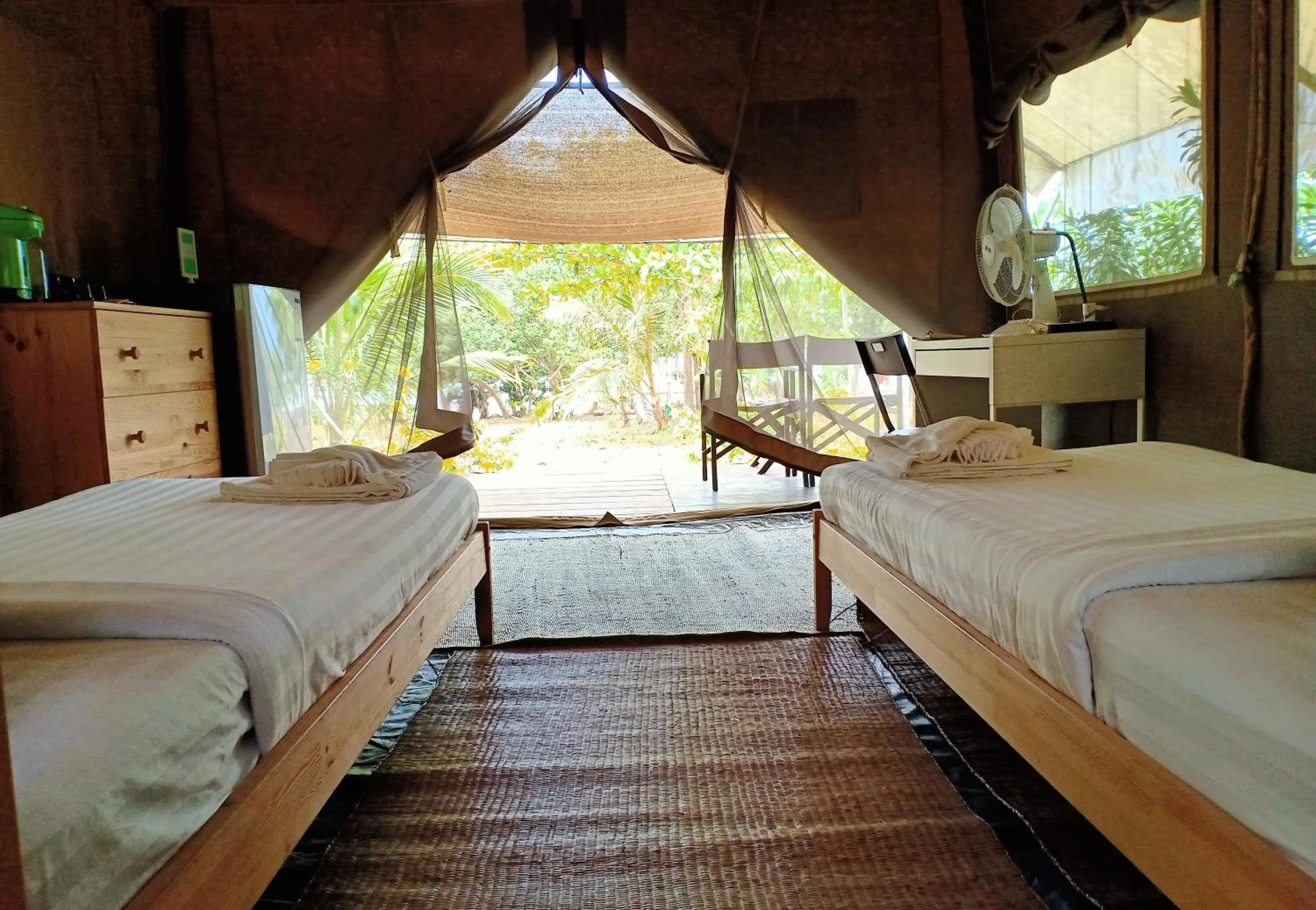View (from property/room), Bed in Naivacha Tent Koh Mak