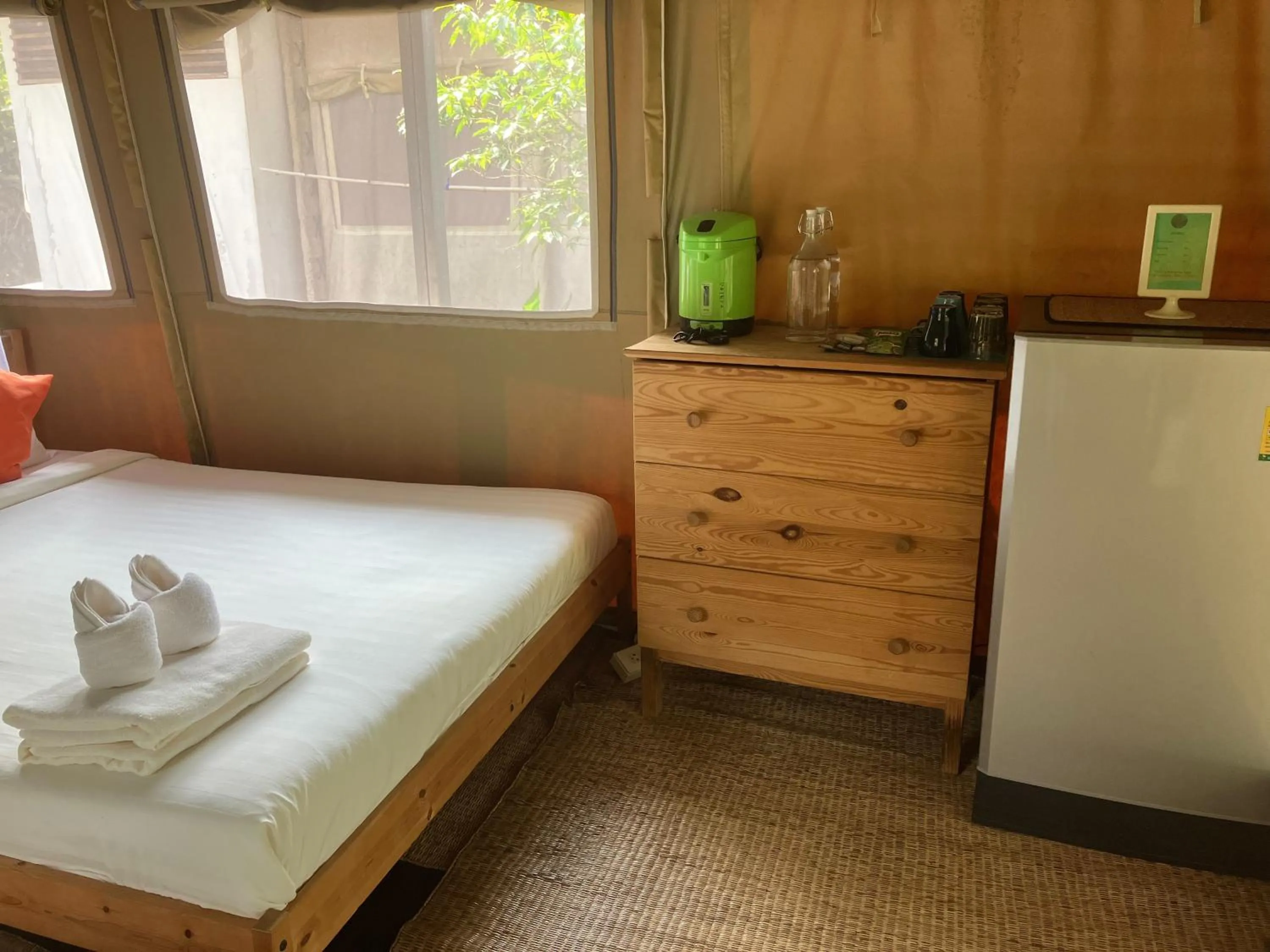 View (from property/room), Bed in Naivacha Tent Koh Mak