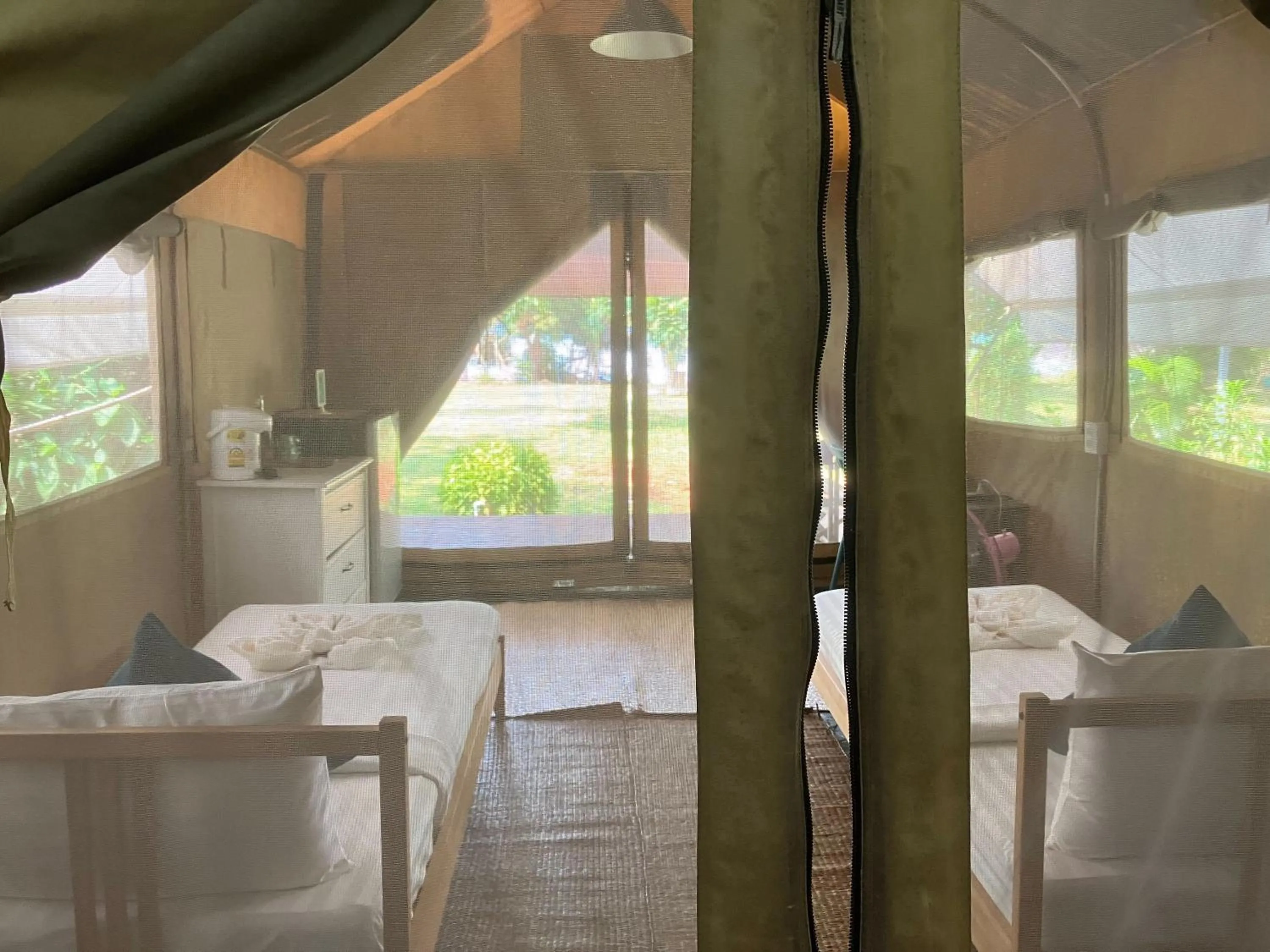 View (from property/room), Bed in Naivacha Tent Koh Mak