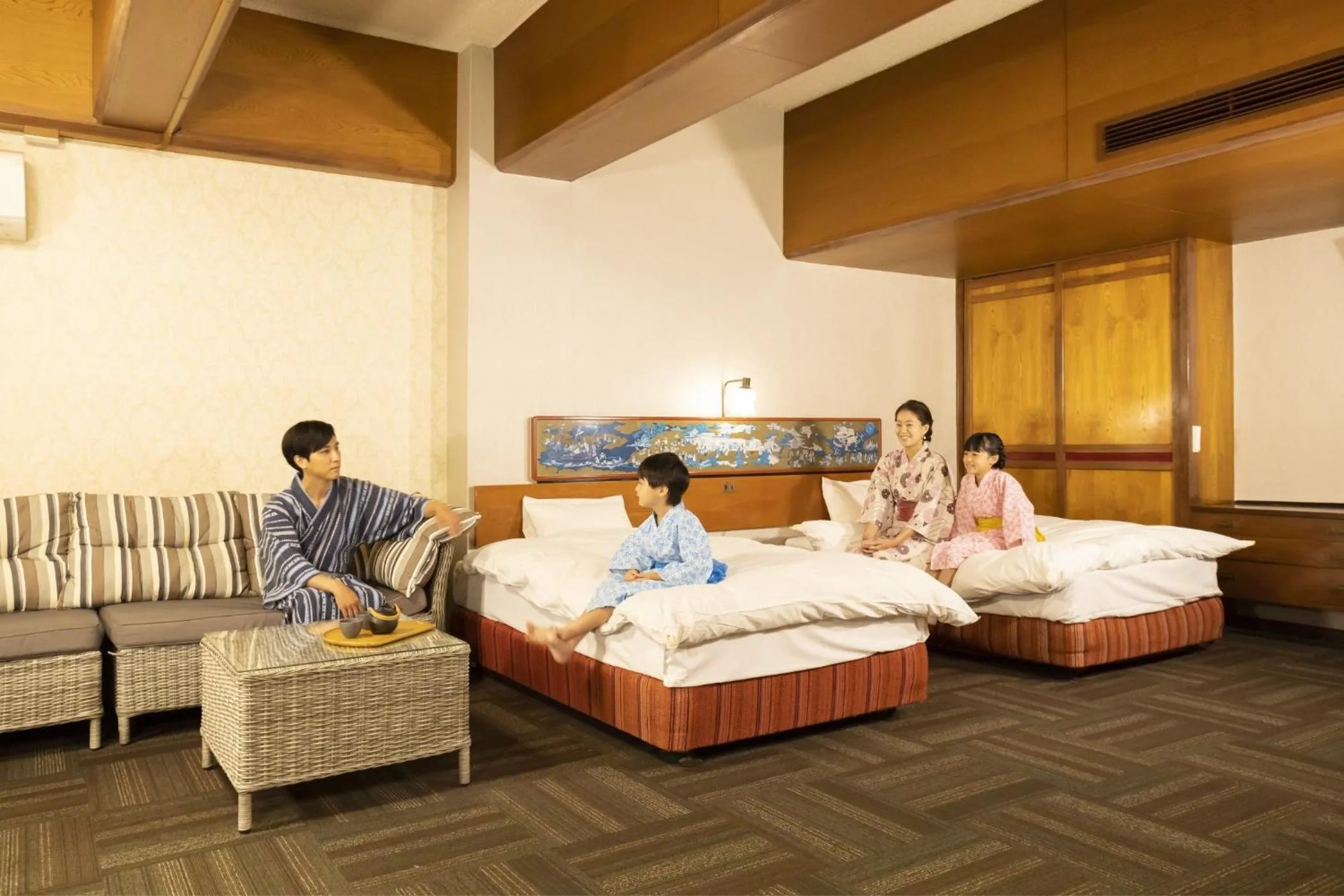 Photo of the whole room, Bed in Ooedo Onsen Monogatari Hotel Ranpu
