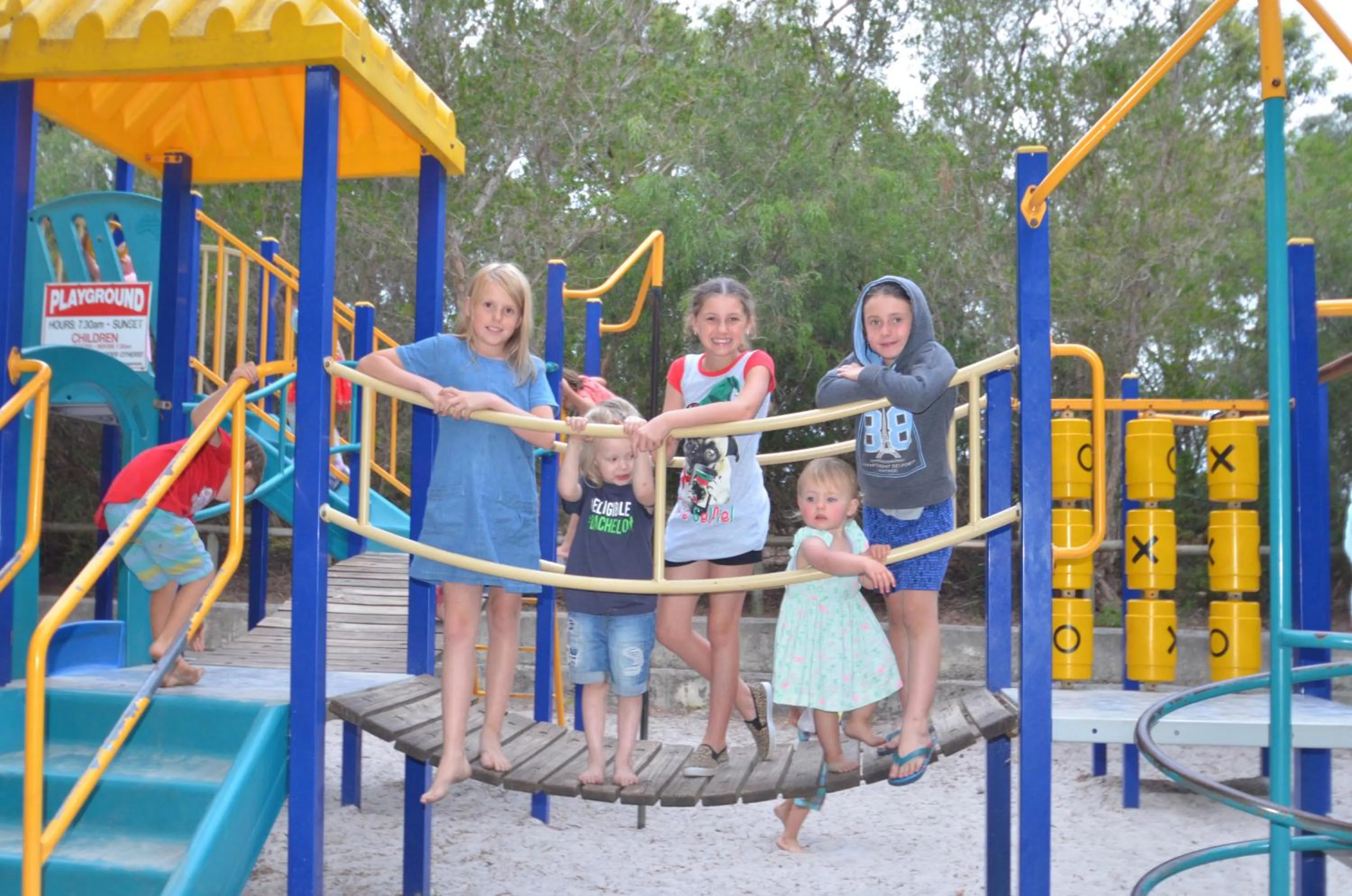 Children play ground in Coalmine Beach Holiday Park
