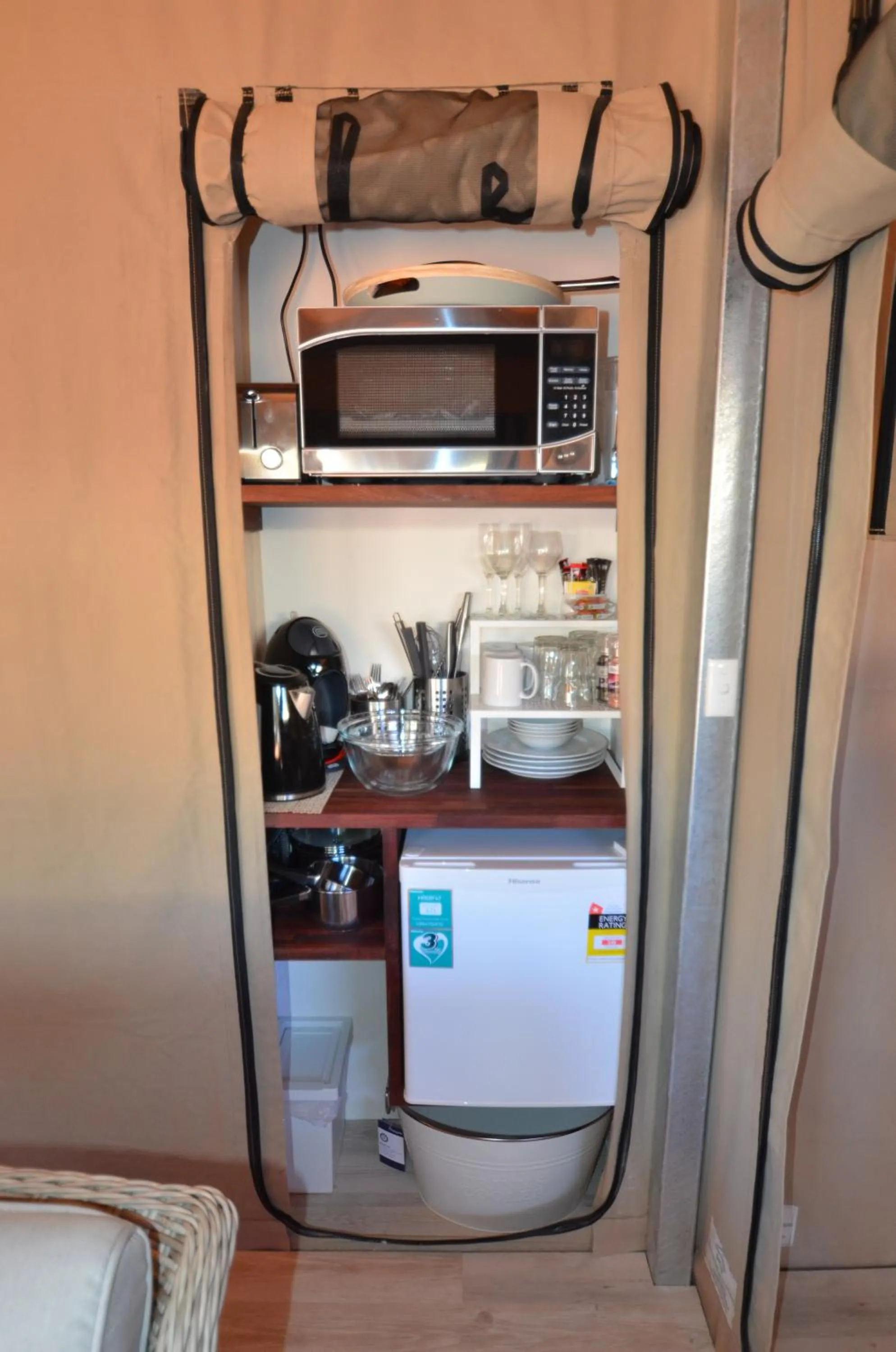Kitchen or kitchenette in Coalmine Beach Holiday Park
