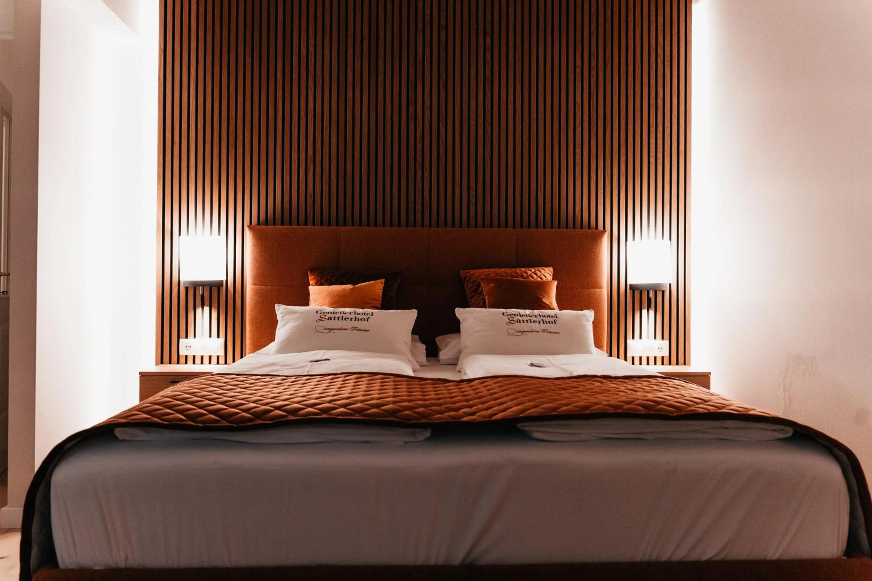 Bed in Sattlerhof Genießerhotel & Weingut