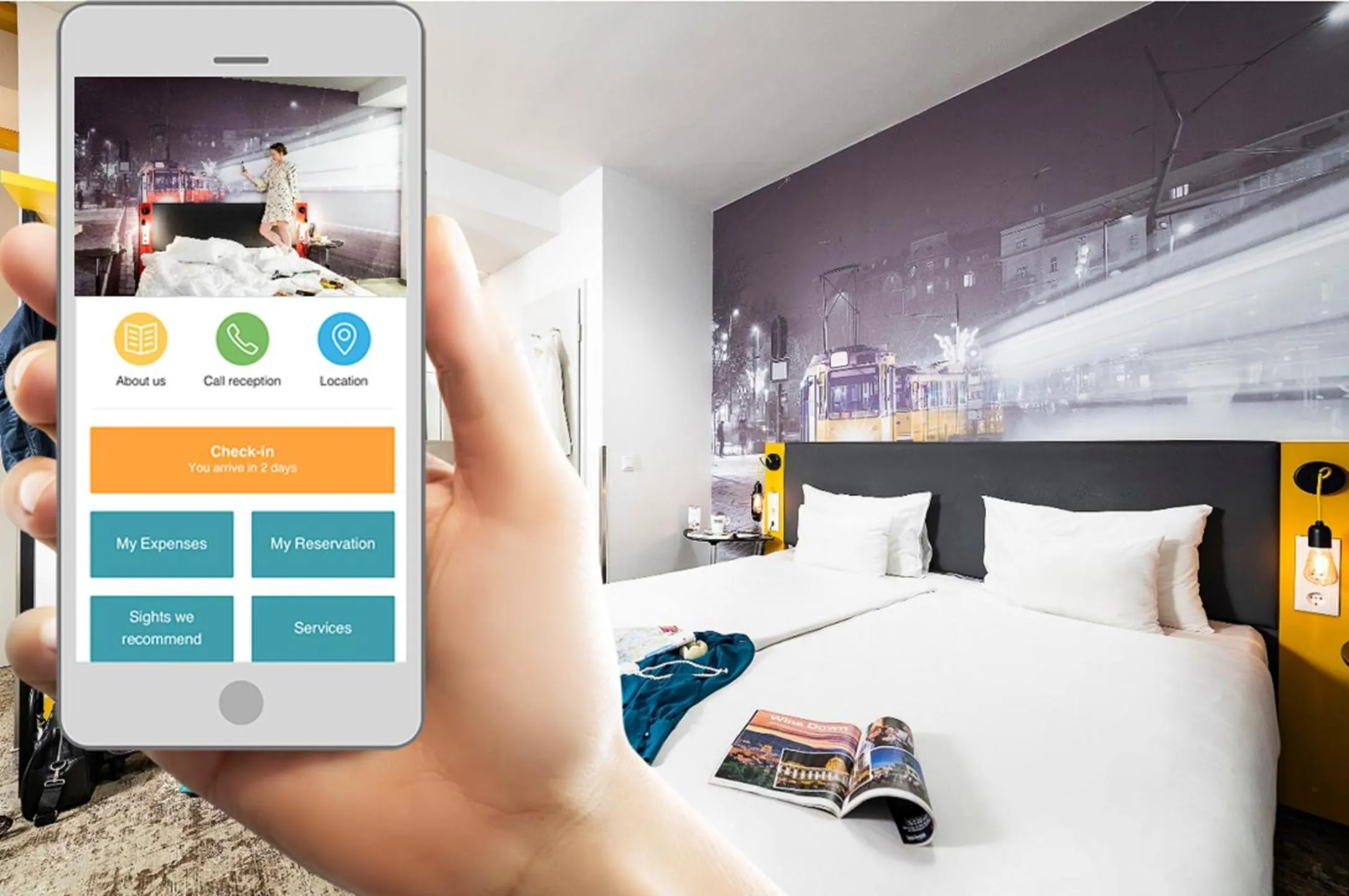 Bed in Three Corners Hotel Anna