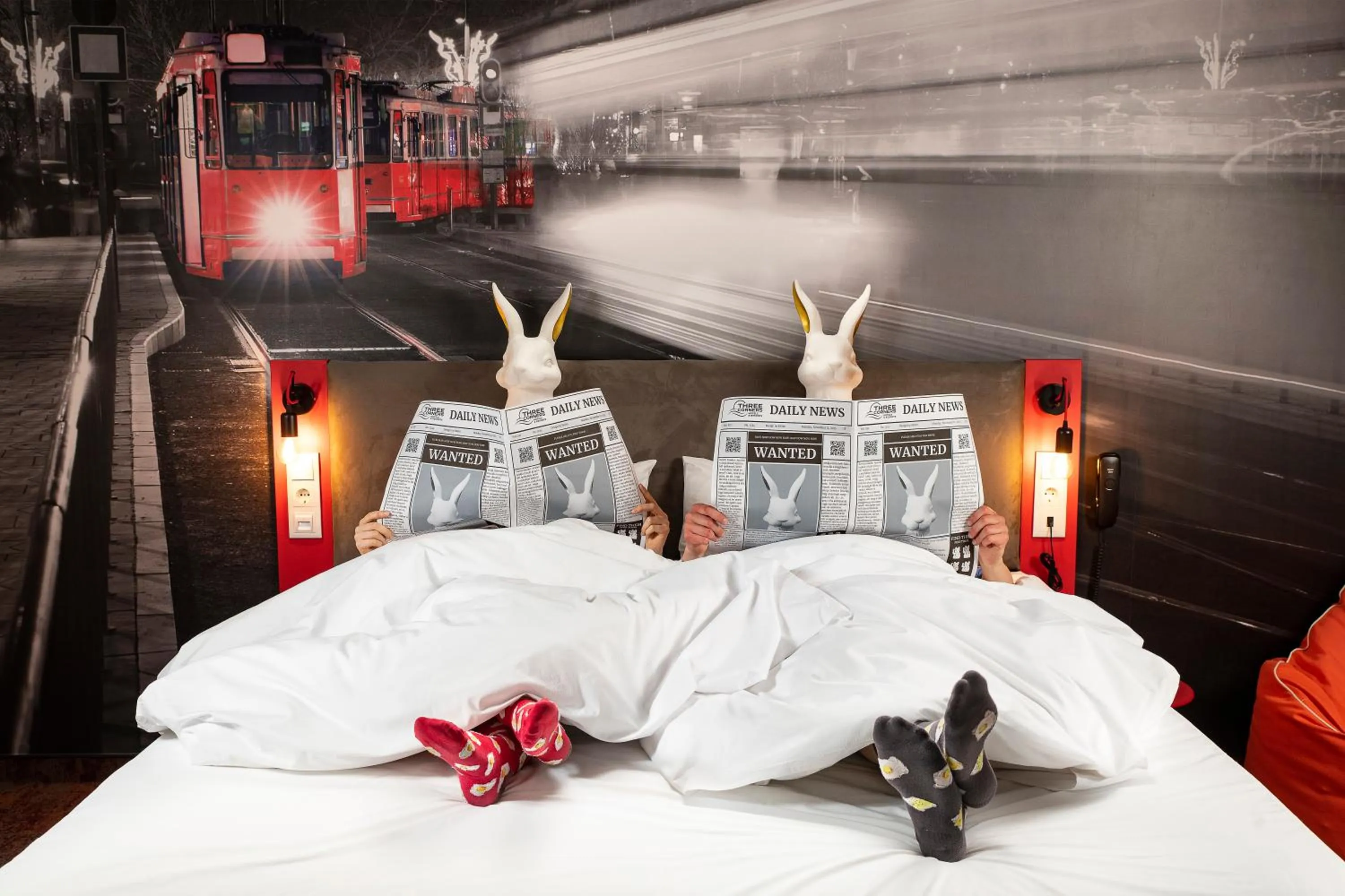 Bed in Three Corners Hotel Anna