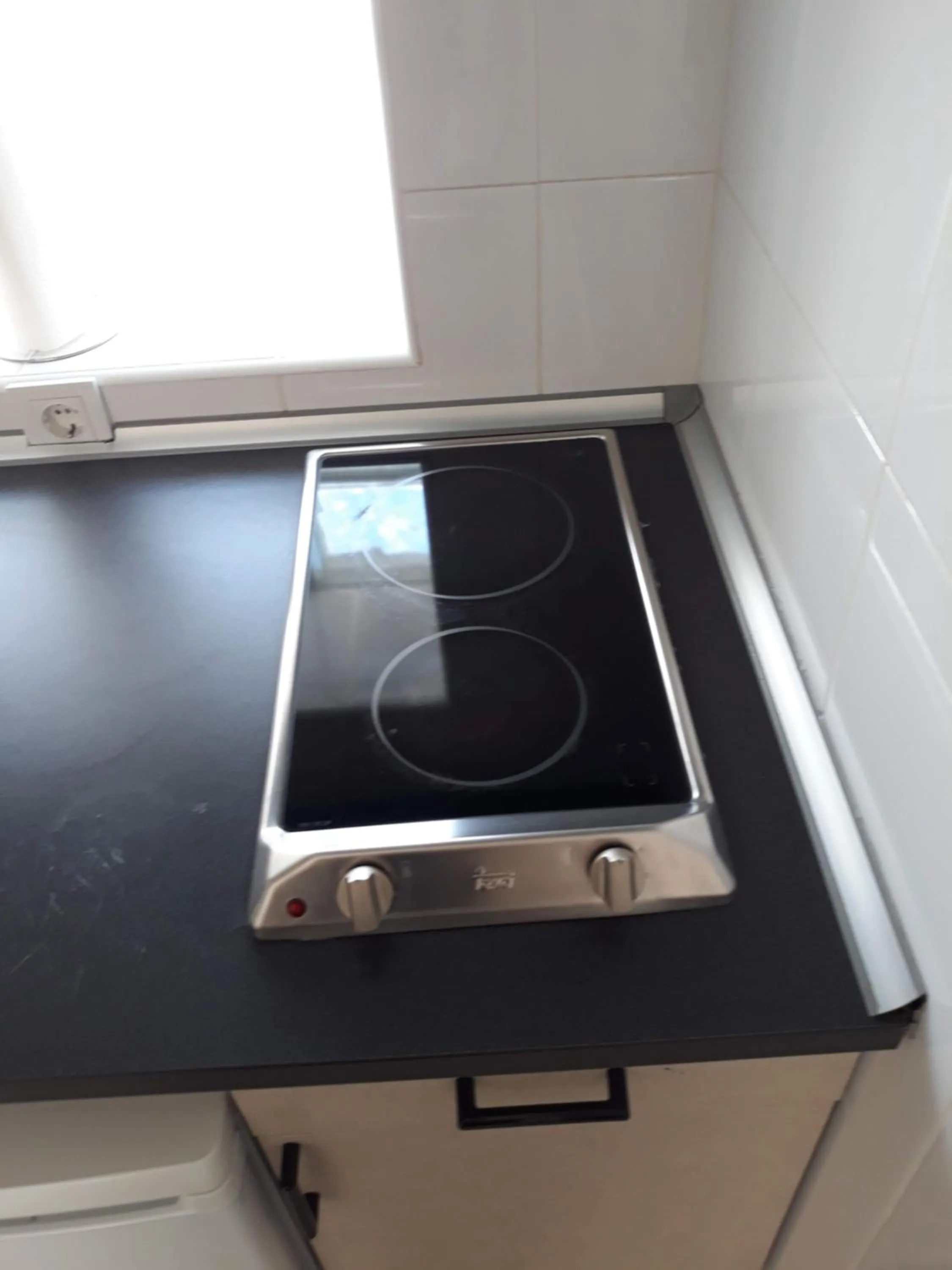 Kitchen or kitchenette in Camping San Javier