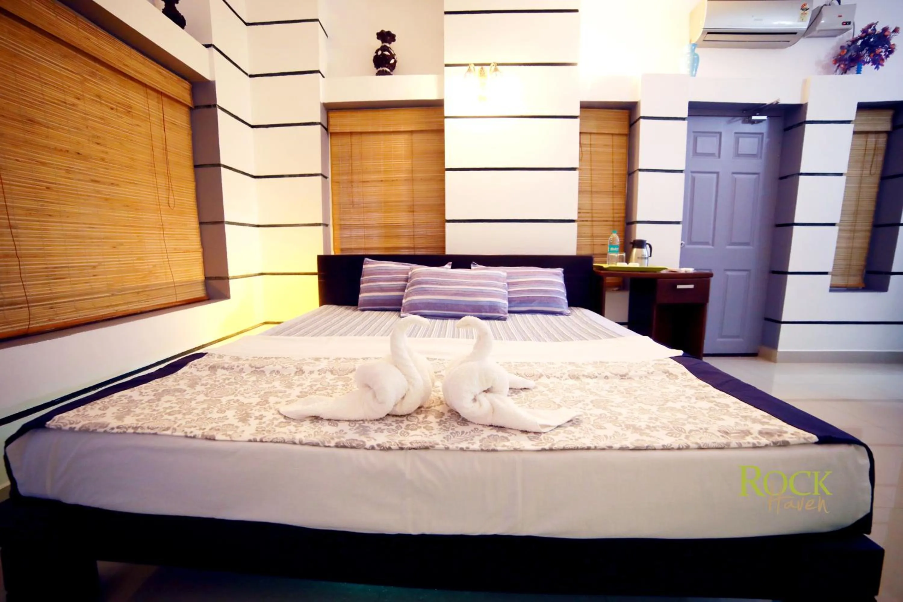 Bed in Rock Haven Wayanad