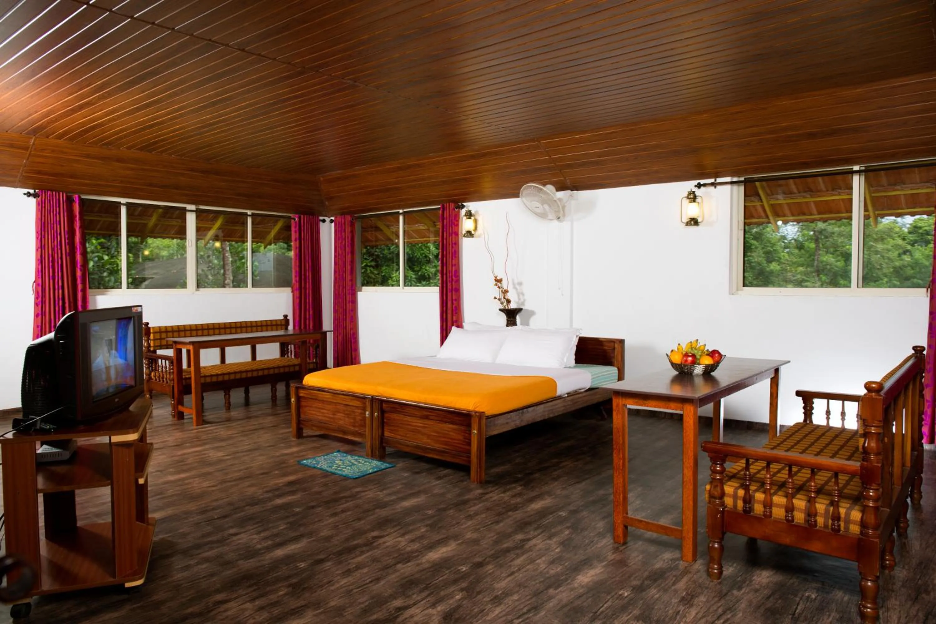 Bed in Rock Haven Wayanad