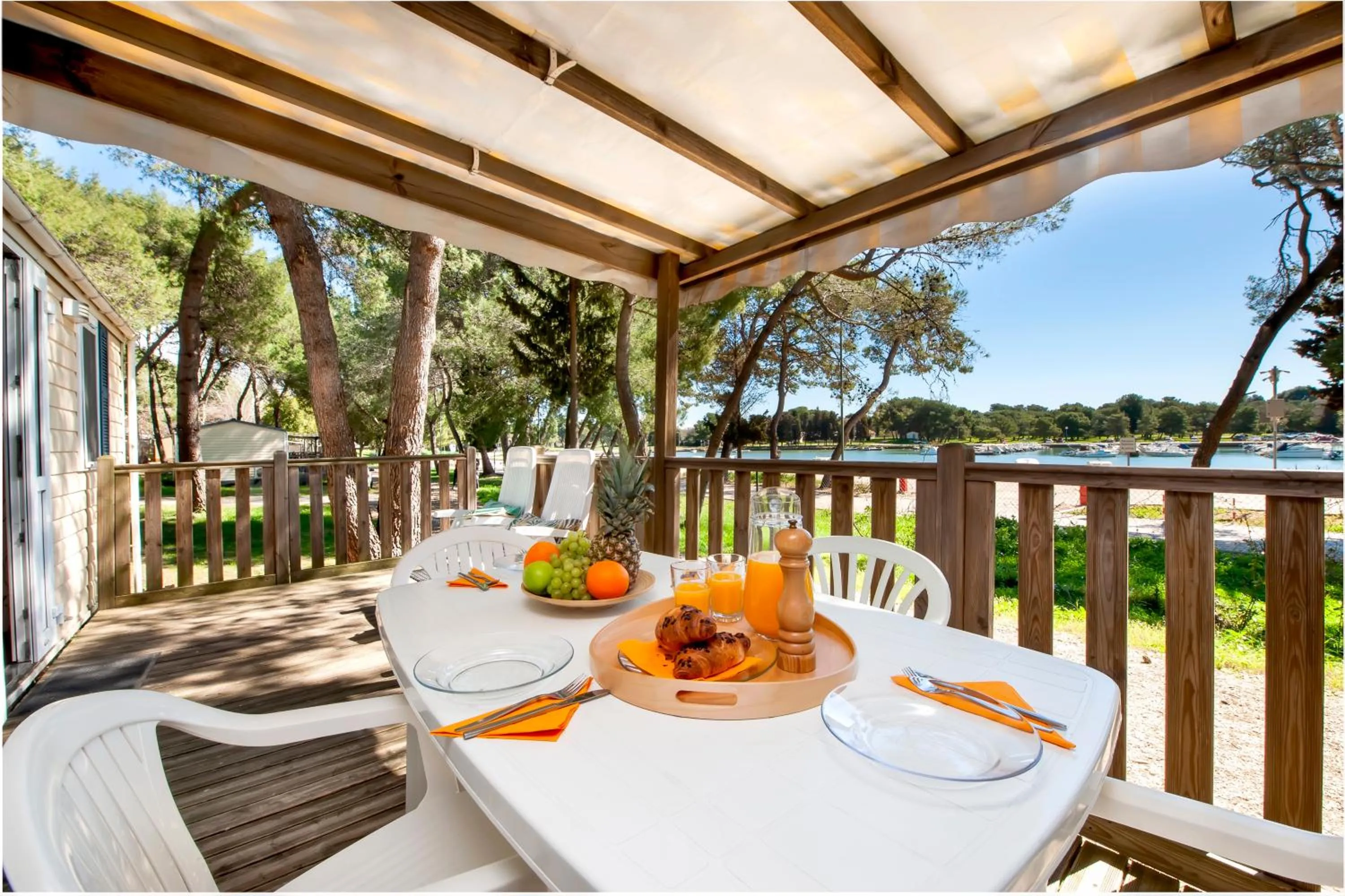 Patio in Glamping and Mobile Homes Lavanda - Holiday Centre Bi VIllage