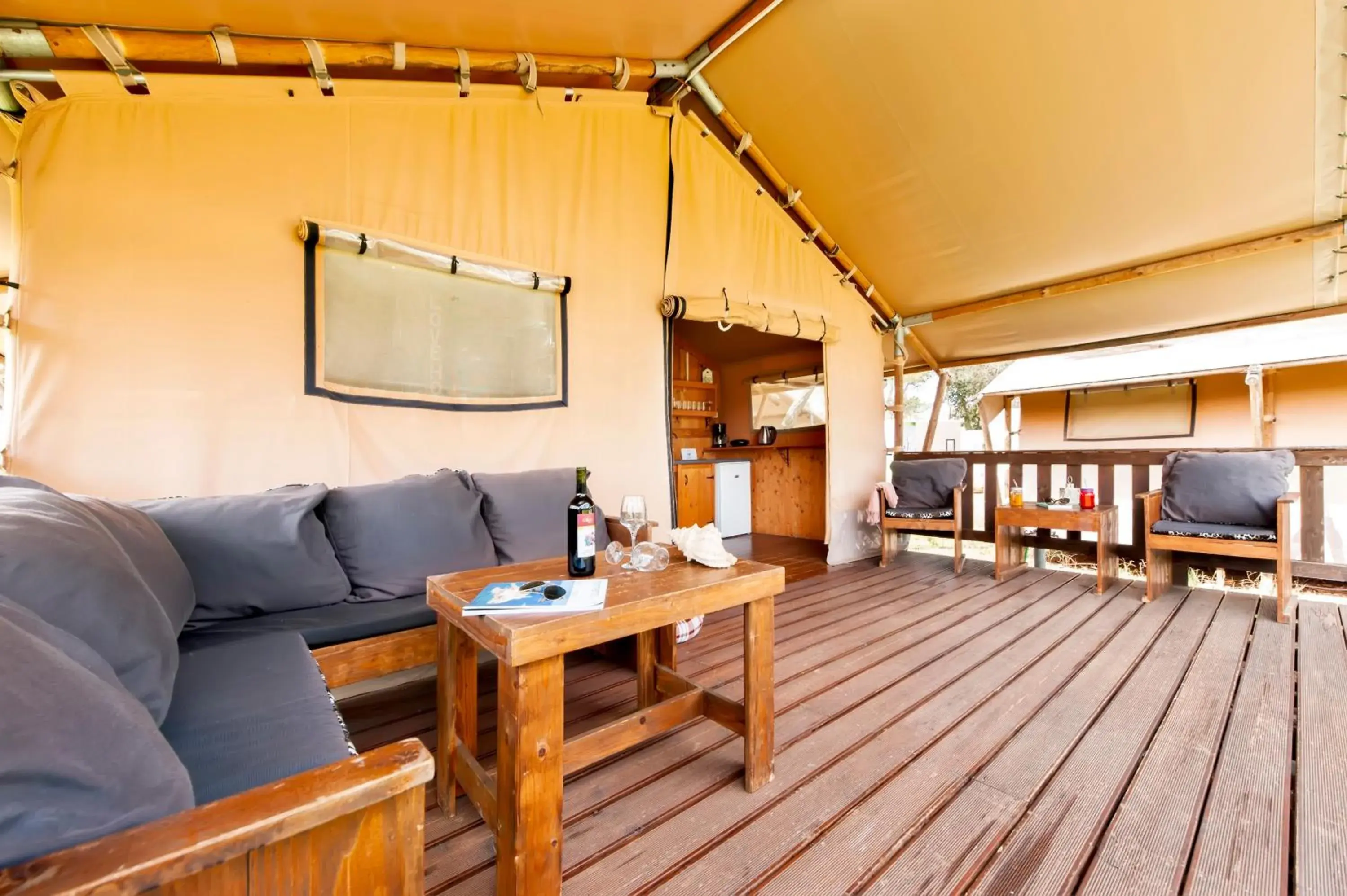 Superior Two-Bedroom Safari Tent in Glamping and Mobile Homes Lavanda - Holiday Centre Bi VIllage Superior Two-Bedroom Safari Tent in Glamping and Mobile Homes Lavanda - Holiday Centre Bi VIllage