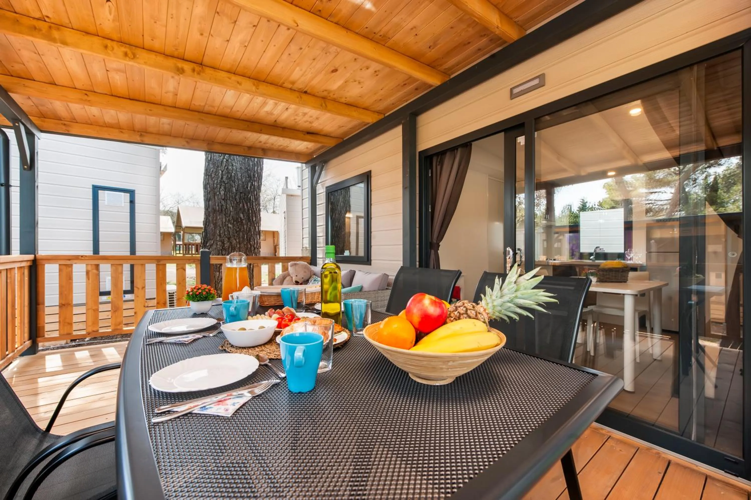 Patio in Glamping and Mobile Homes Lavanda - Holiday Centre Bi VIllage