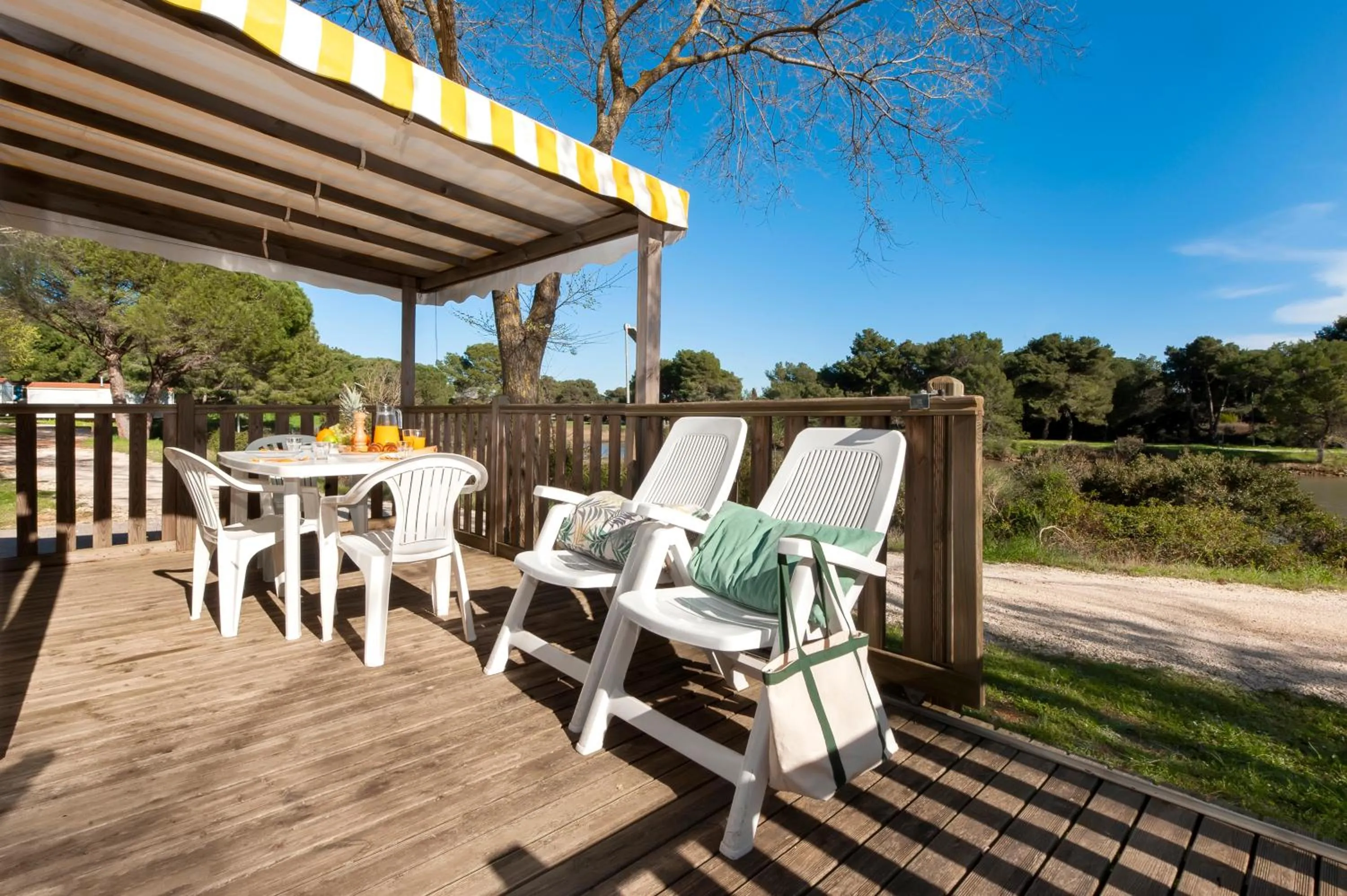 Patio in Glamping and Mobile Homes Lavanda - Holiday Centre Bi VIllage