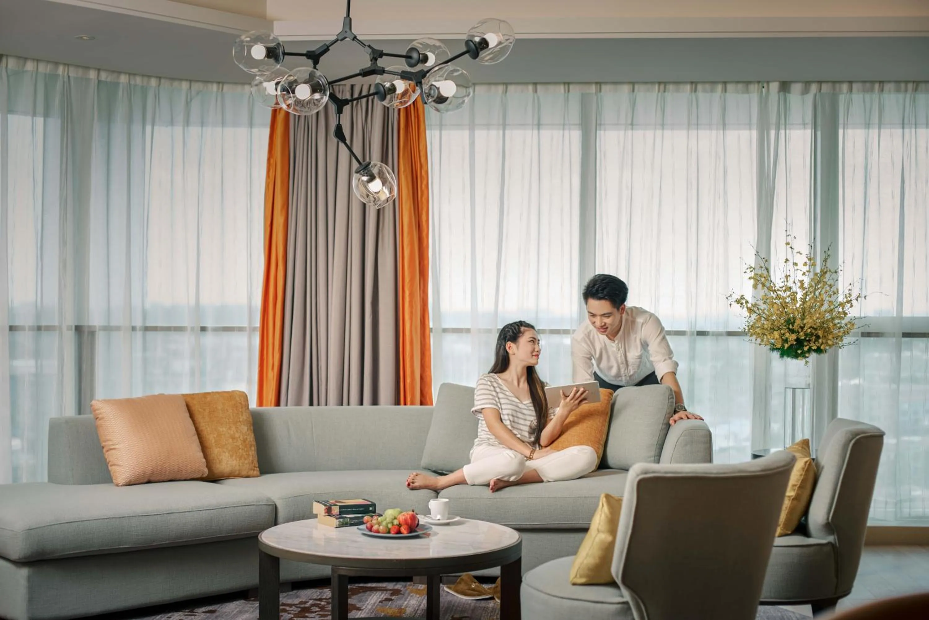 Living room in Primus Residence Shanghai Hongqiao