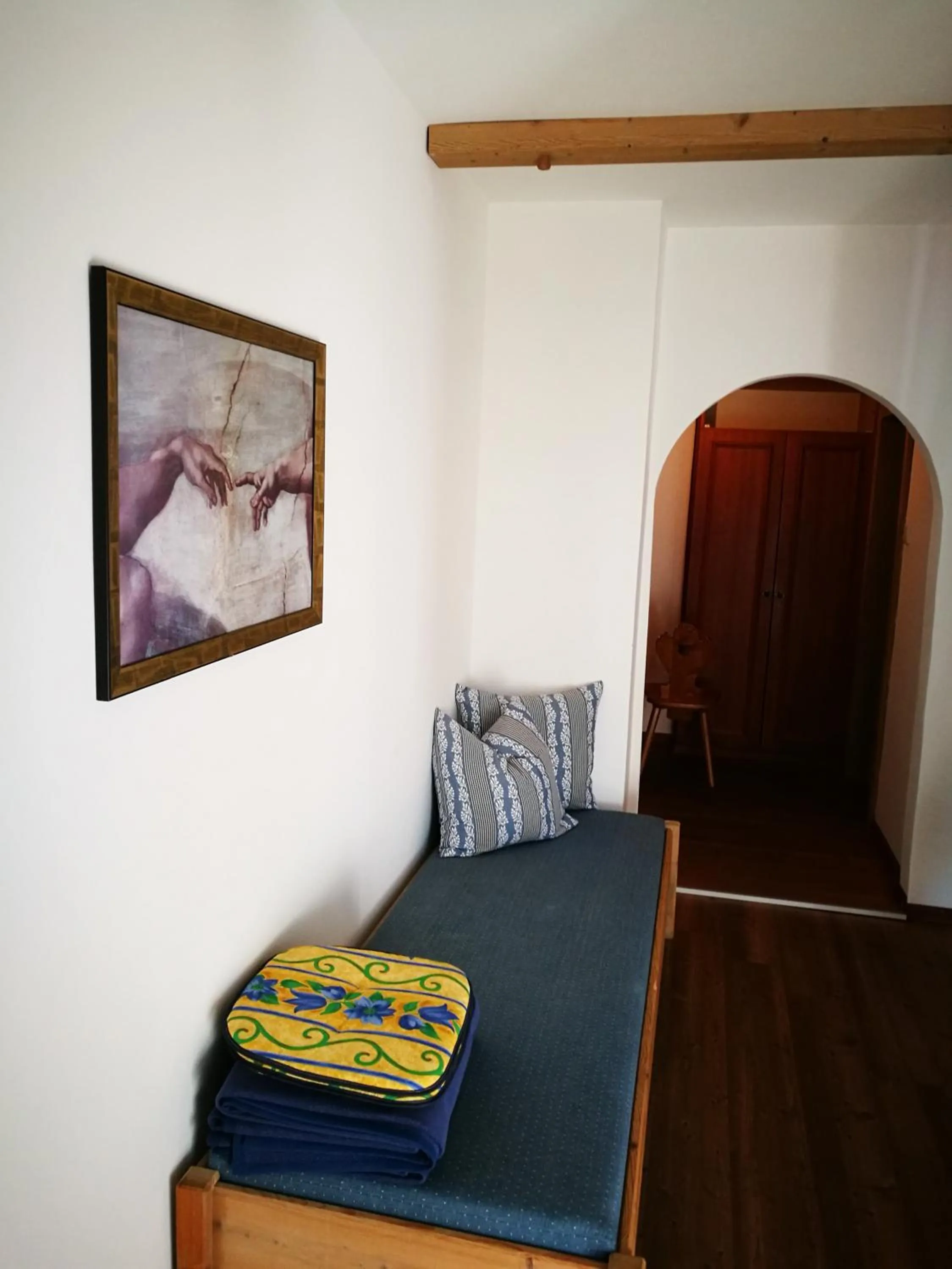 Seating area, Bed in Gasthof Stauder