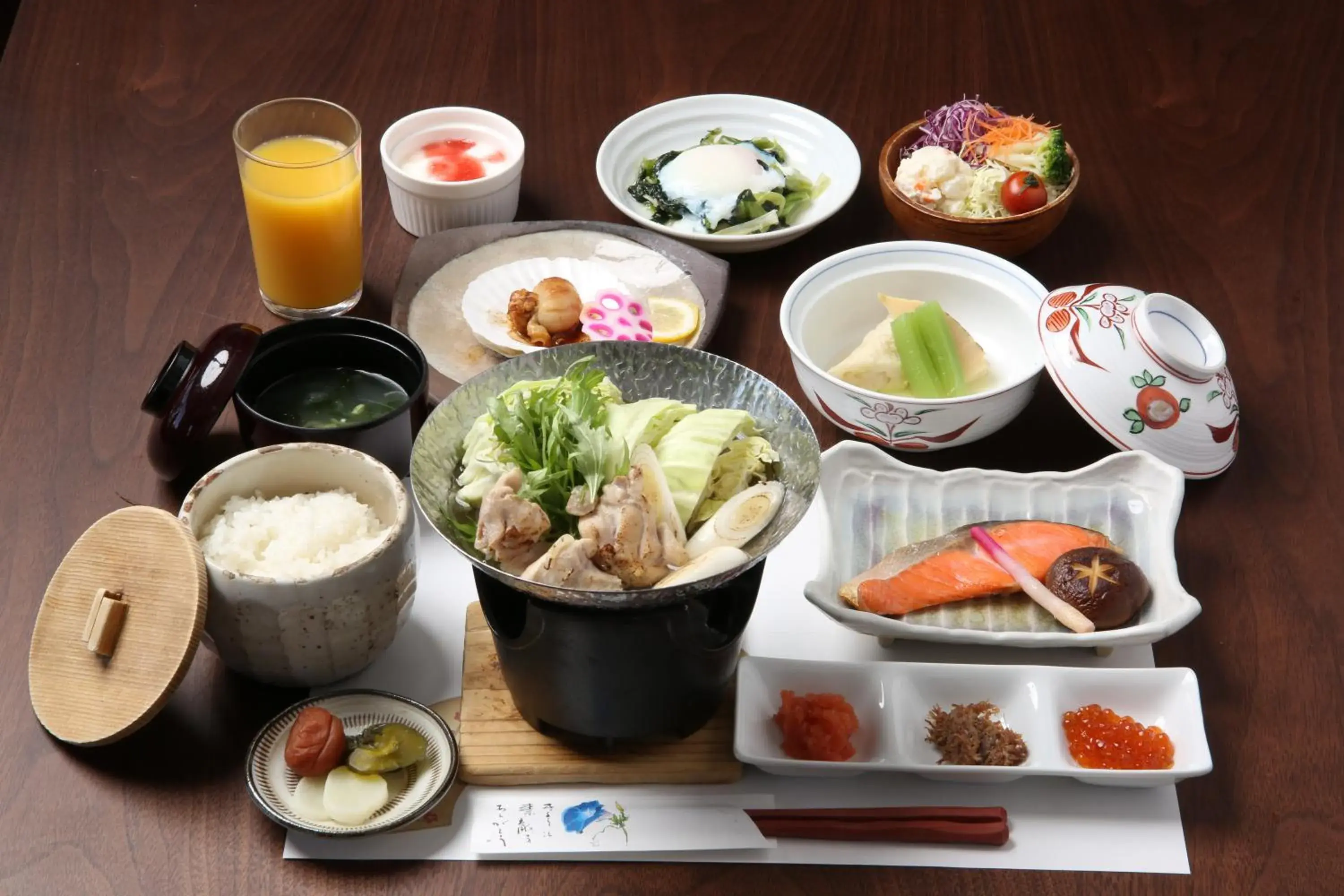 Breakfast in Kojohama Onsen Hotel Breakfast in Kojohama Onsen Hotel