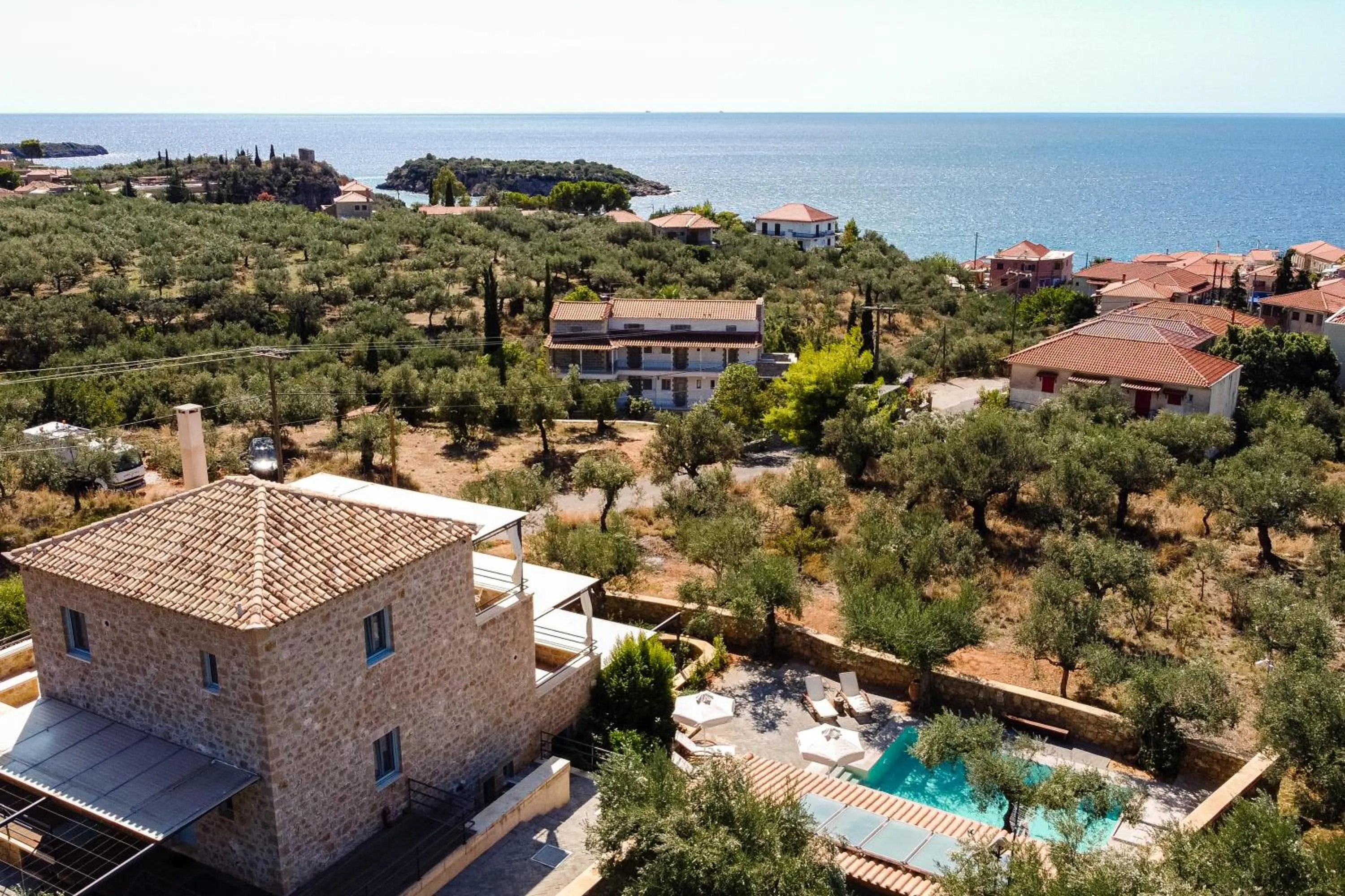 City view in Lithos Guesthouse Kardamili
