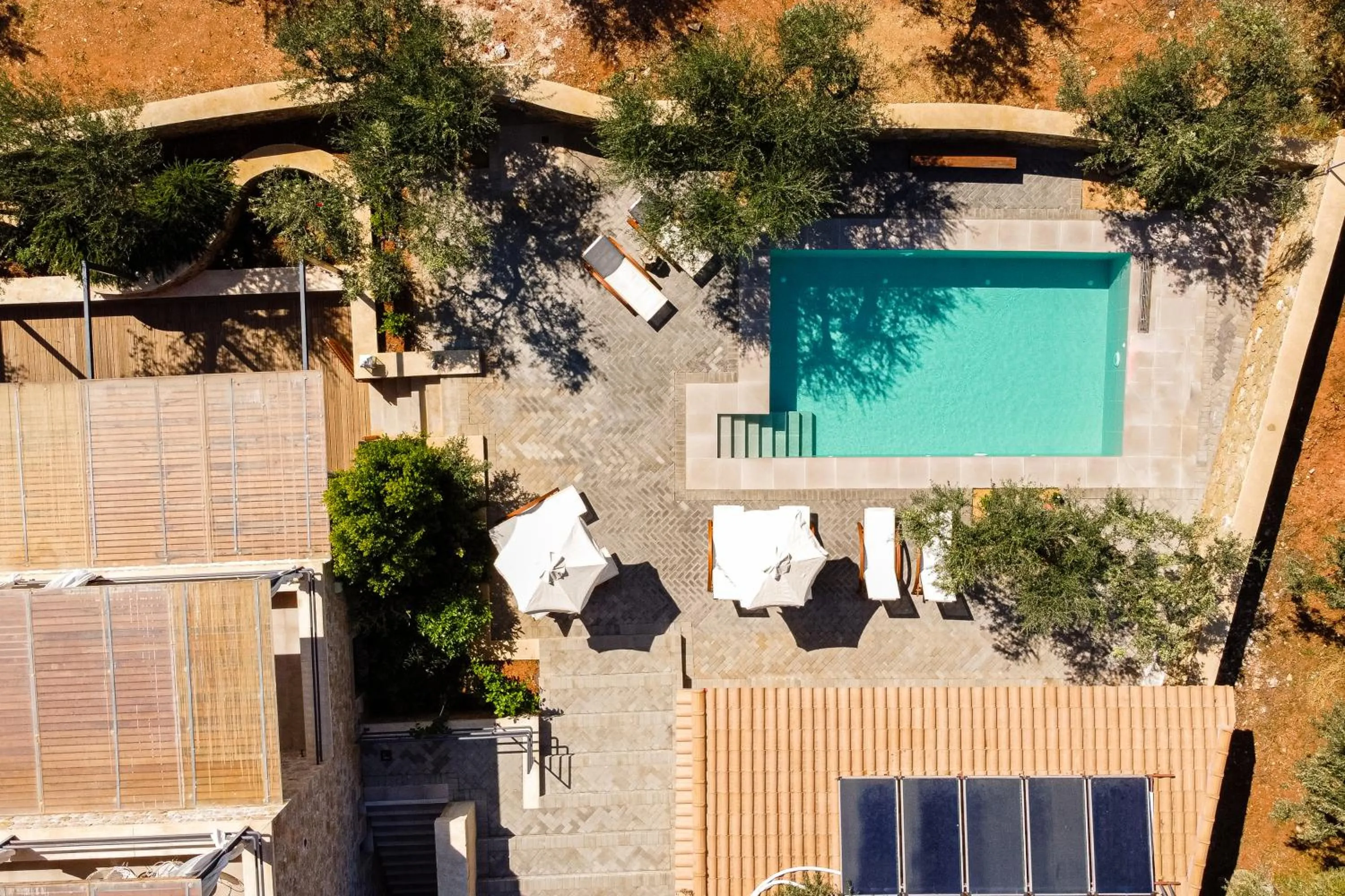 Swimming pool in Lithos Guesthouse Kardamili