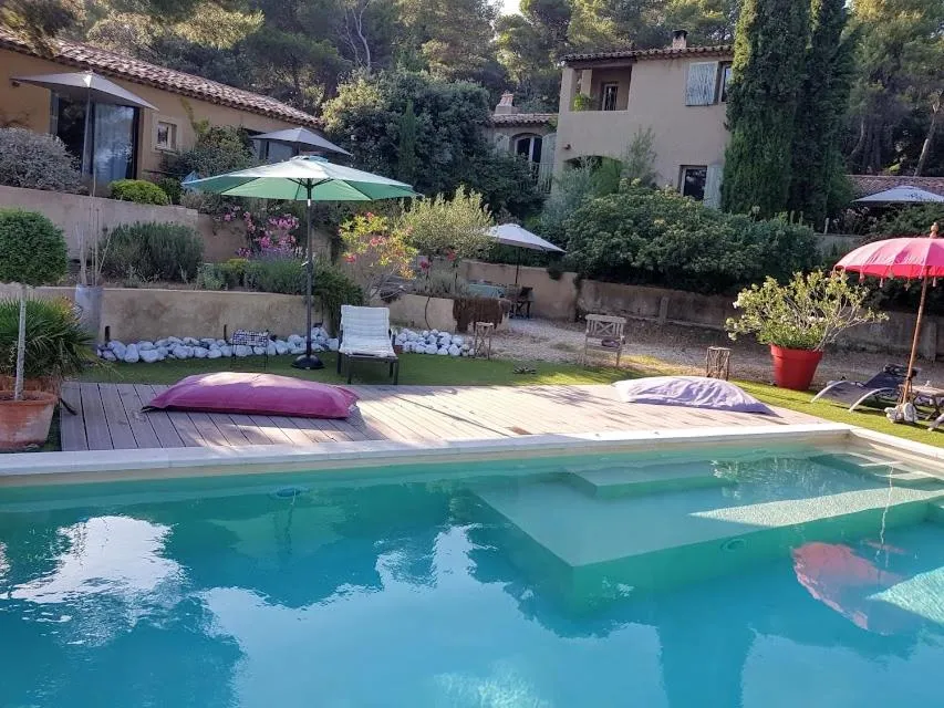 Pool view in La Maison de Charlie