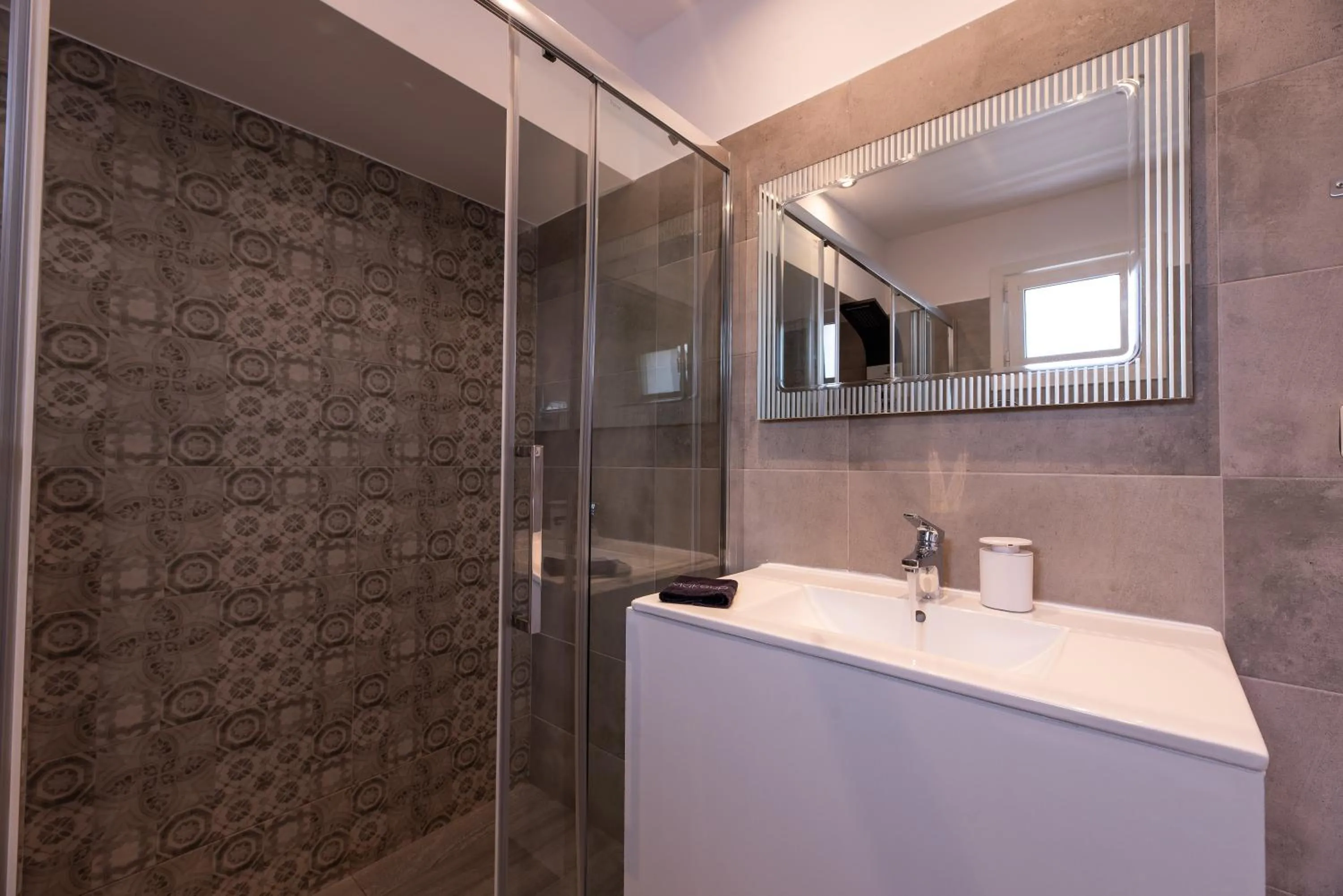 Bathroom in ATH Airport Suites Free Shuttle From And To Athens Airport